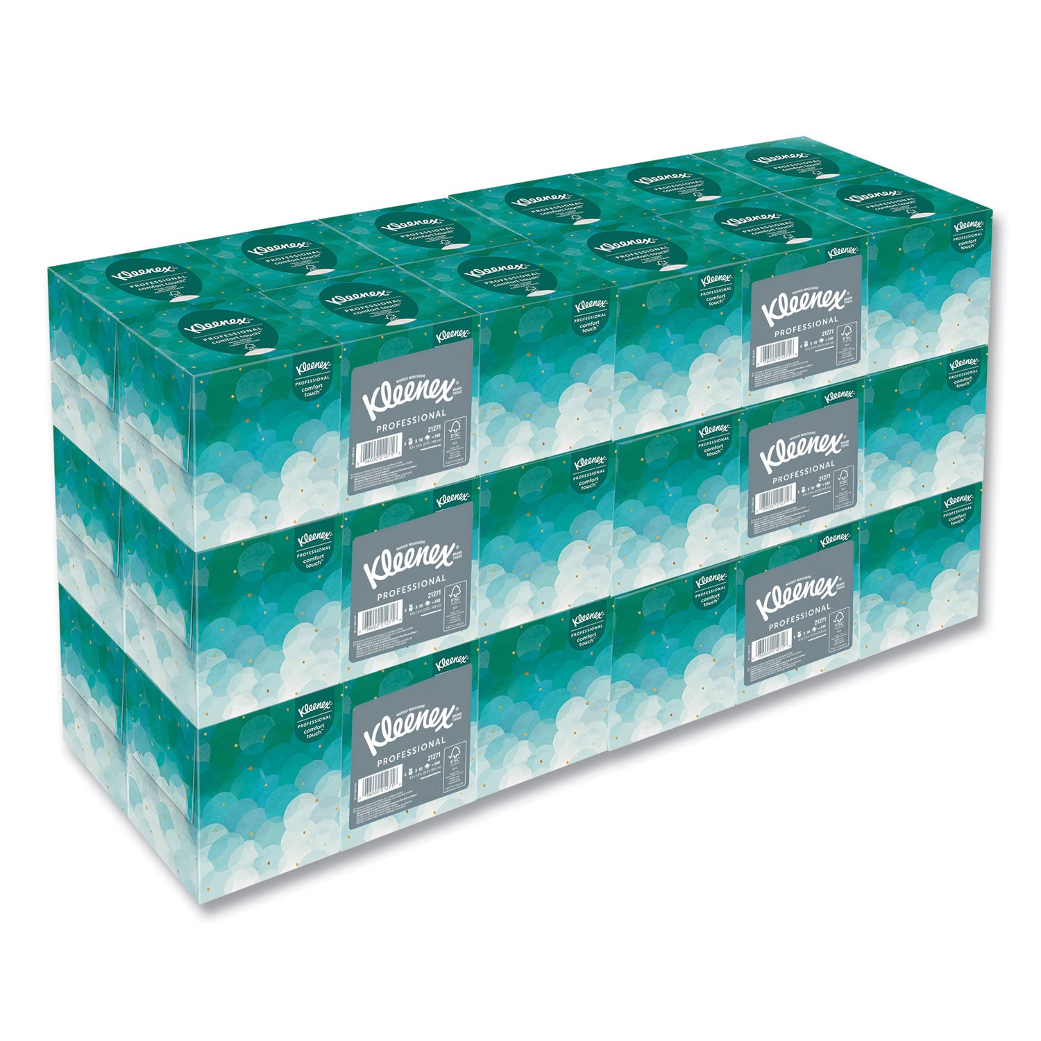 Boutique White Facial Tissue for Business, Pop-Up Box, 2-Ply, 95 Sheets/Box, 6 Boxes/Pack, 6 Packs/Carton