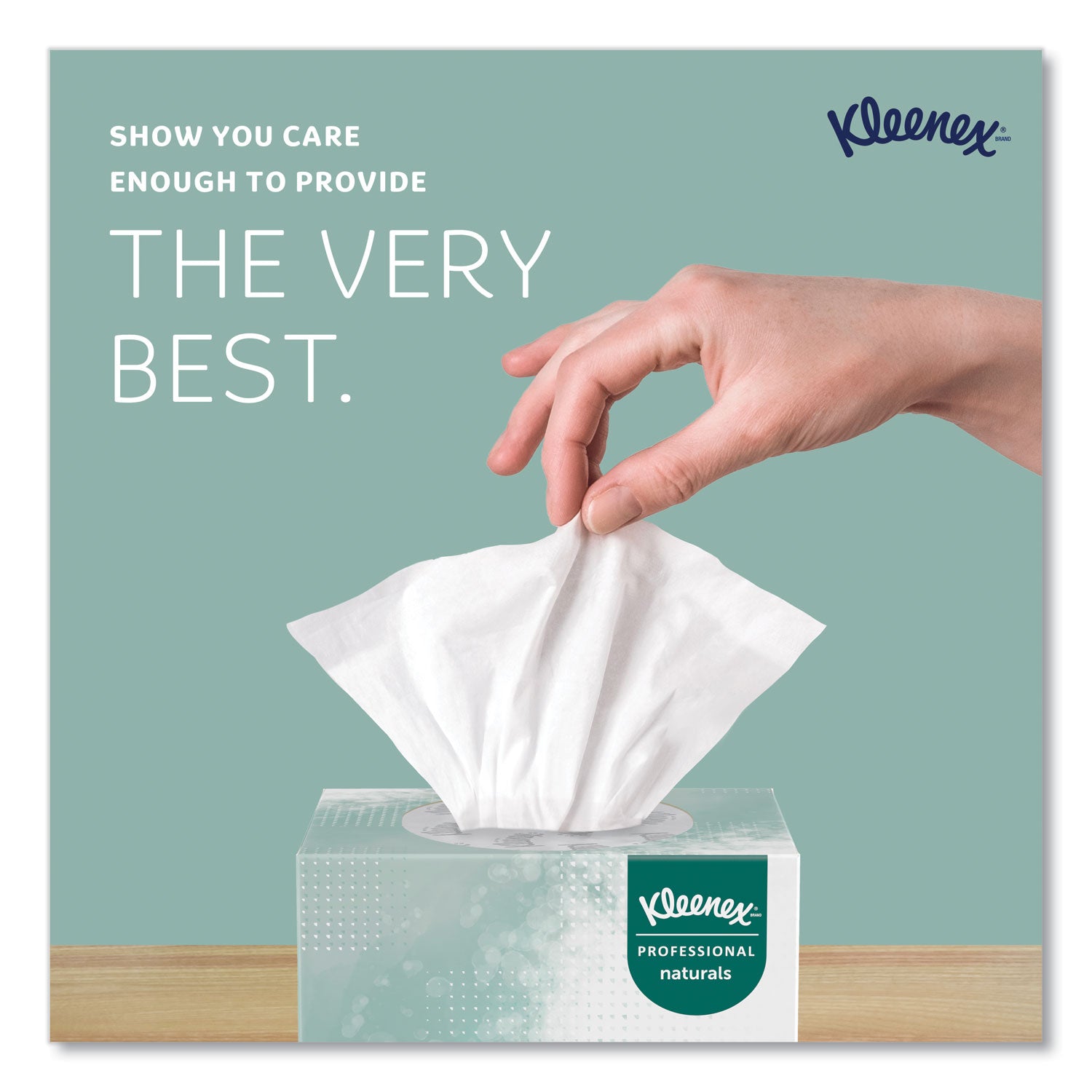 Kleenex® Naturals Facial Tissue for Business, BOUTIQUE POP-UP Box, 2-Ply, White, 90 Sheets/Box, 36 Boxes/Carton