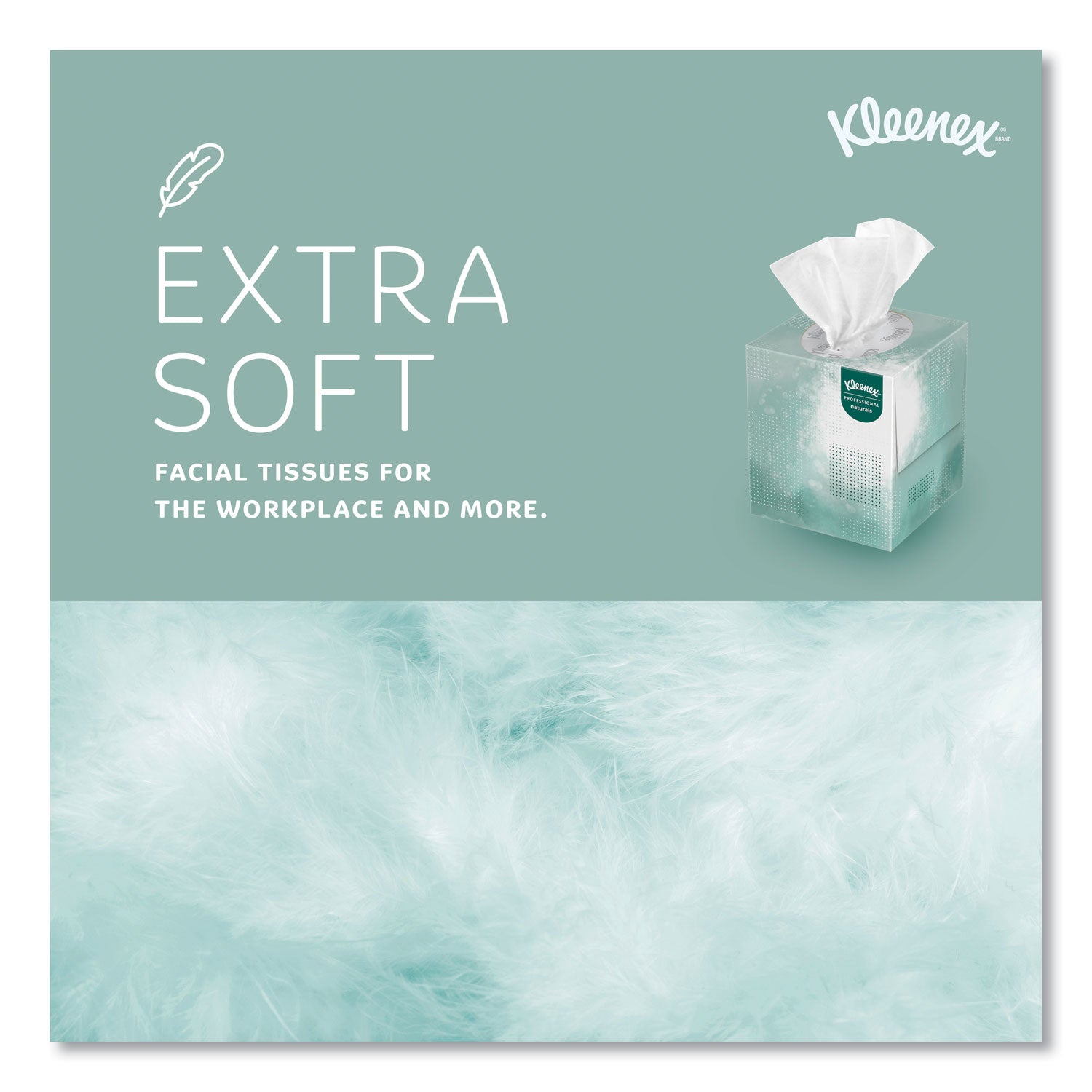 Kleenex® Naturals Facial Tissue for Business, BOUTIQUE POP-UP Box, 2-Ply, White, 90 Sheets/Box, 36 Boxes/Carton