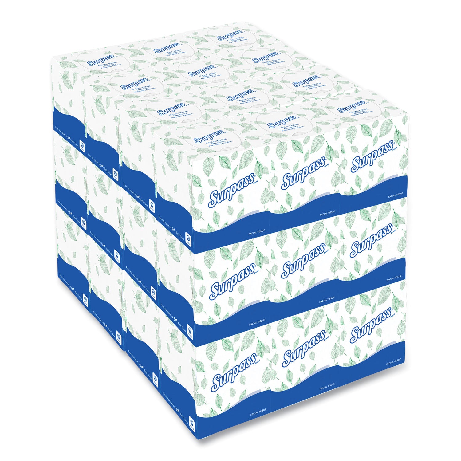 Facial Tissue for Business, 2-Ply, White, Pop-Up Box, 90/Box, 36 Boxes/Carton