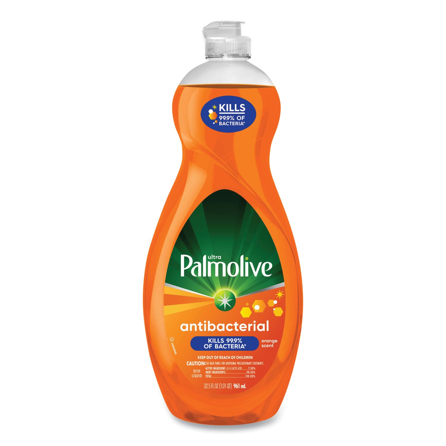 Palmolive® Ultra Antibacterial Dishwashing Liquid, Orange Scent, 32.5 oz Bottle, 9/Carton