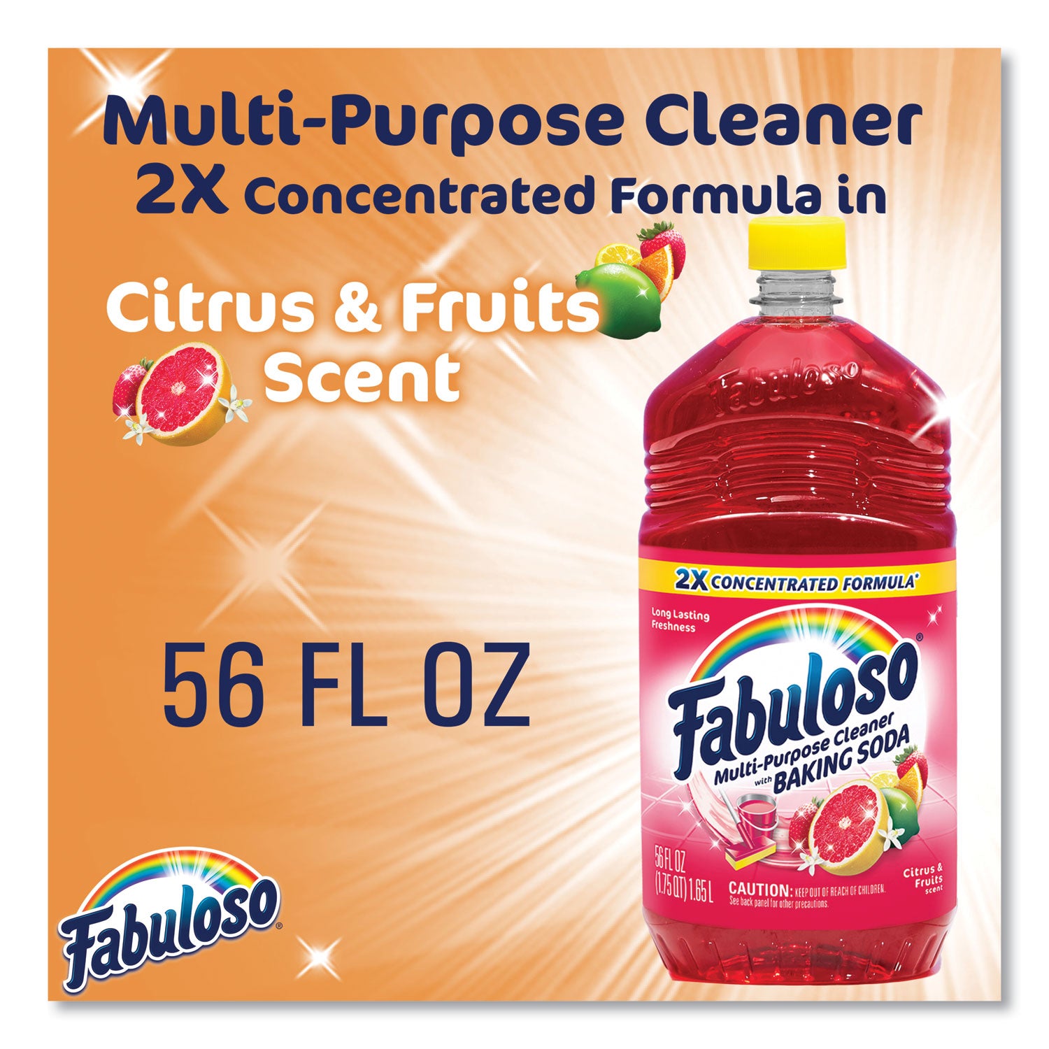 Fabuloso® Multi-Use Cleaner, Citrus Scent, 56 oz Bottle, 6/Carton