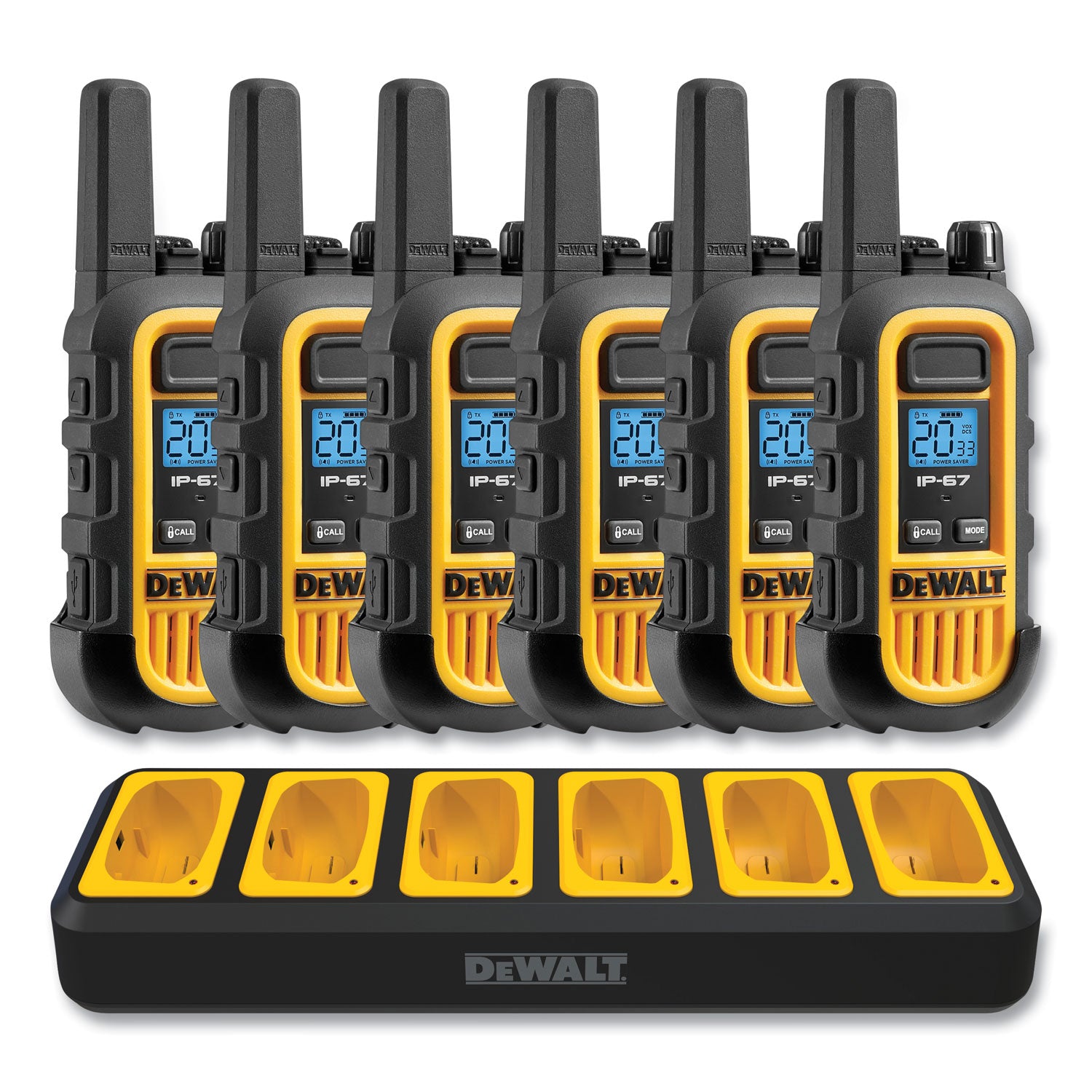 DXFRS300BCH Heavy-Duty Walkie Talkies, 1 W, 22 Channels