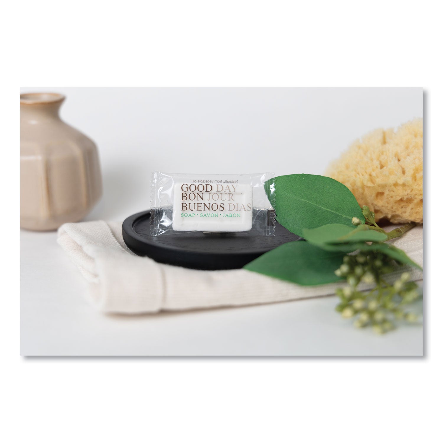 Good Day™ Amenity Bar Soap, Pleasant Scent, # 1/2, Individually Wrapped Bar, 1,000/Carton