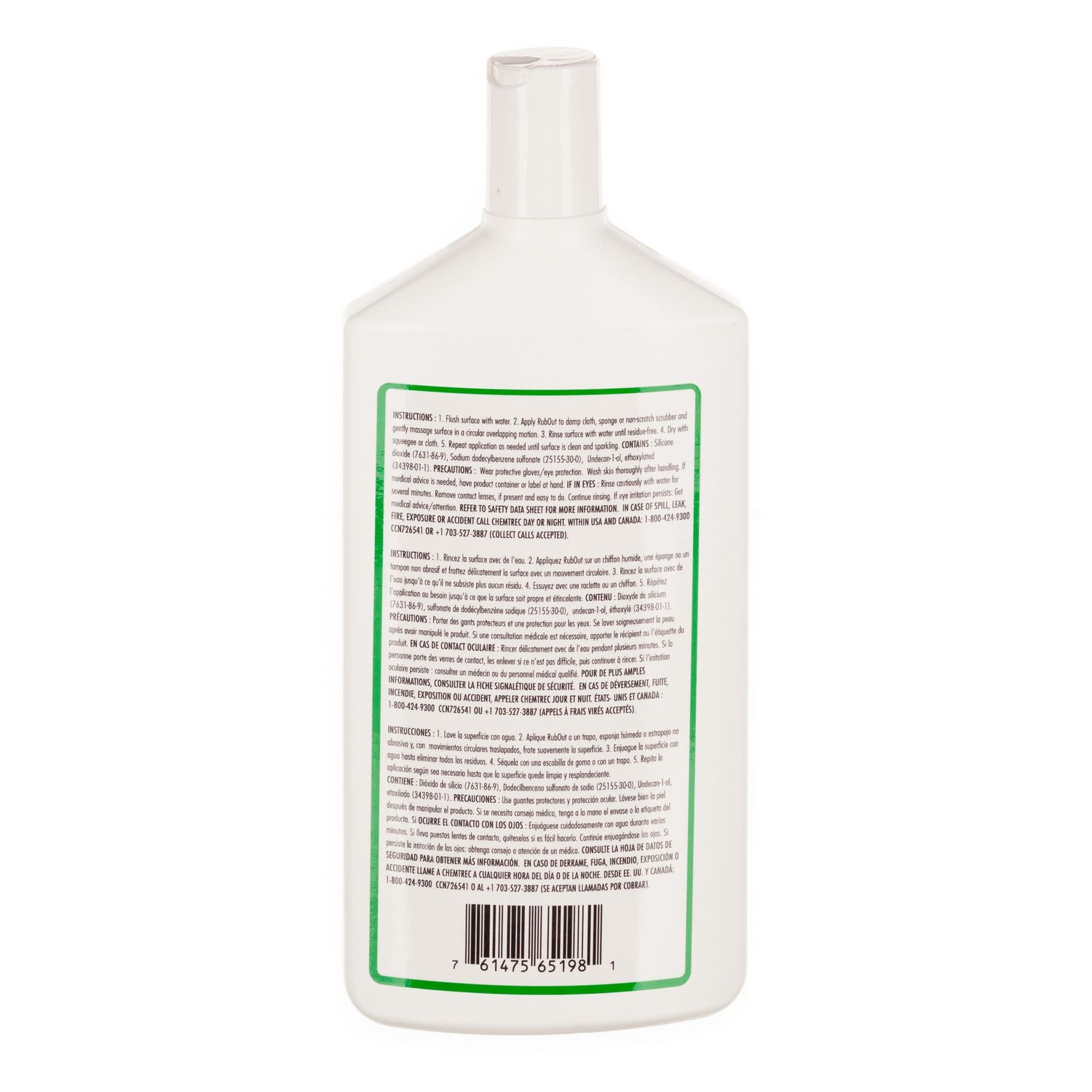 Unger® RubOut Glass Cleaner, 16 oz Bottle, 12/Carton