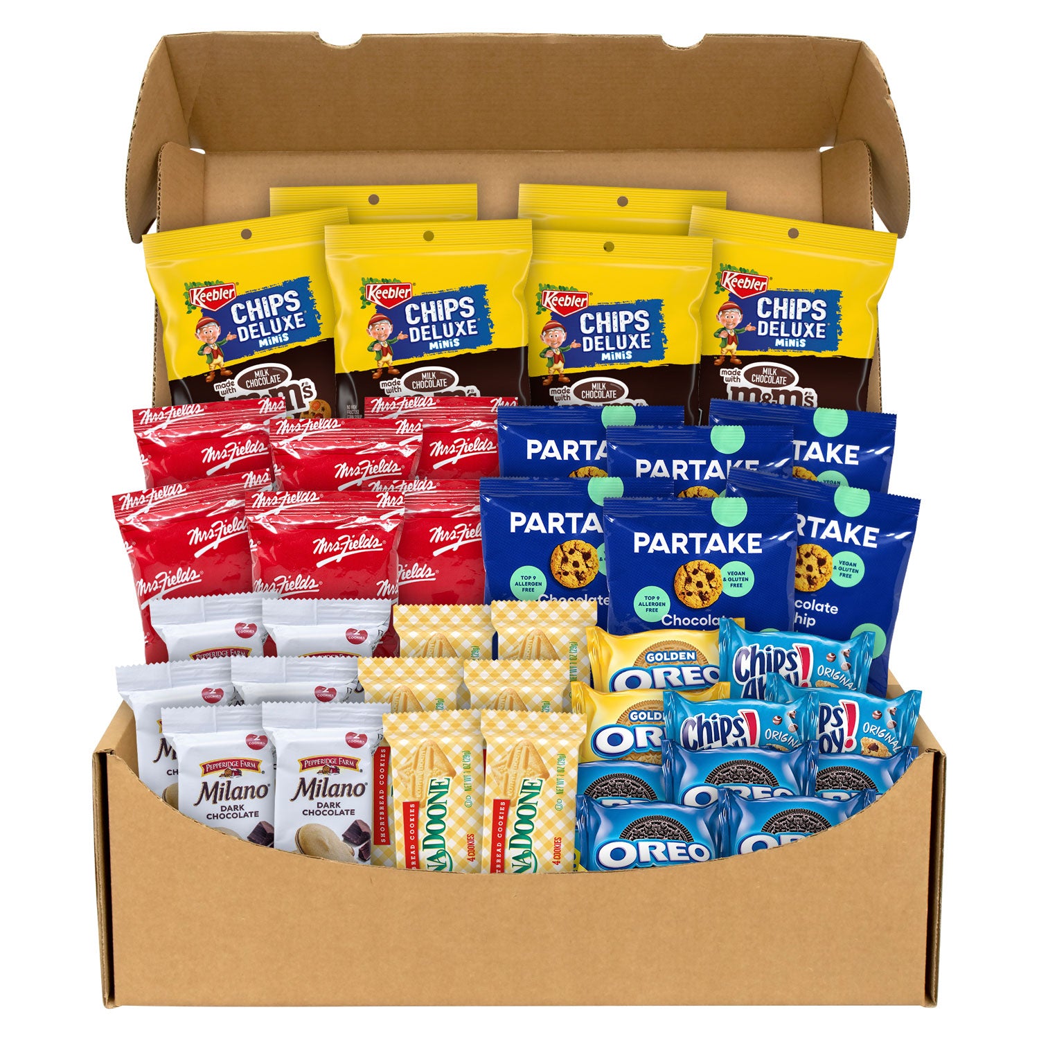 Cookie Lover's Snack Box, 40 Assorted Snacks/Box