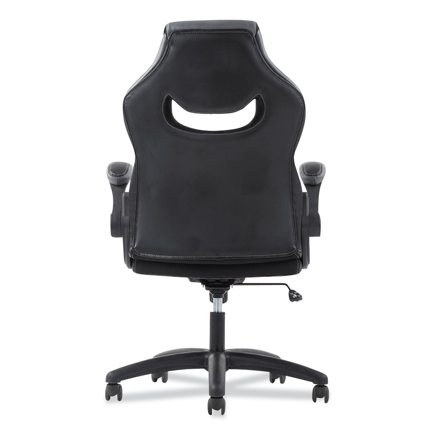 Sadie™ 9-One-One High-Back Racing Style Chair with Flip-Up Arms, Supports Up to 225 lb, Black Seat, Gray Back, Black Base