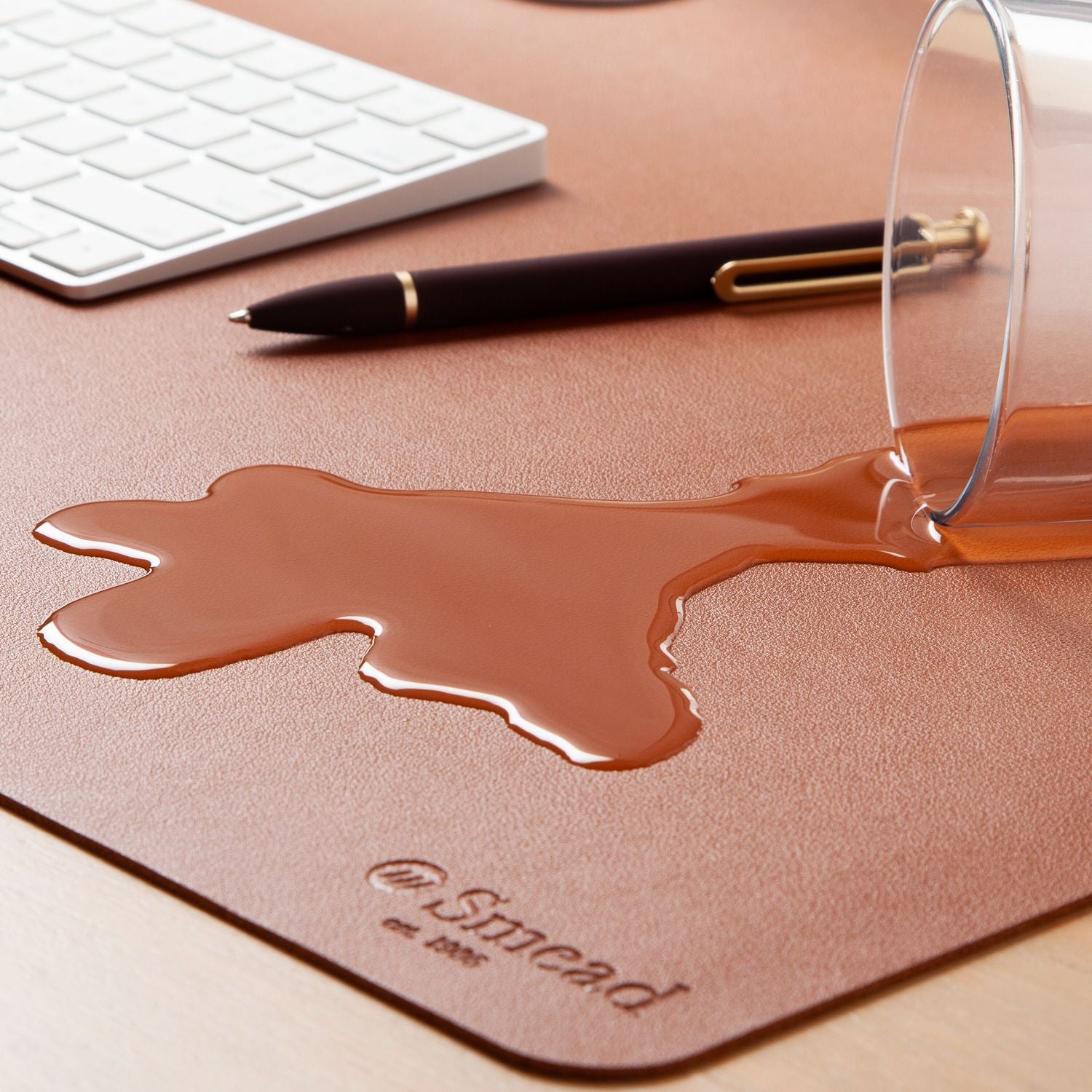 Smead™ Vegan Leather Desk Pads, 36" x 17", Brown