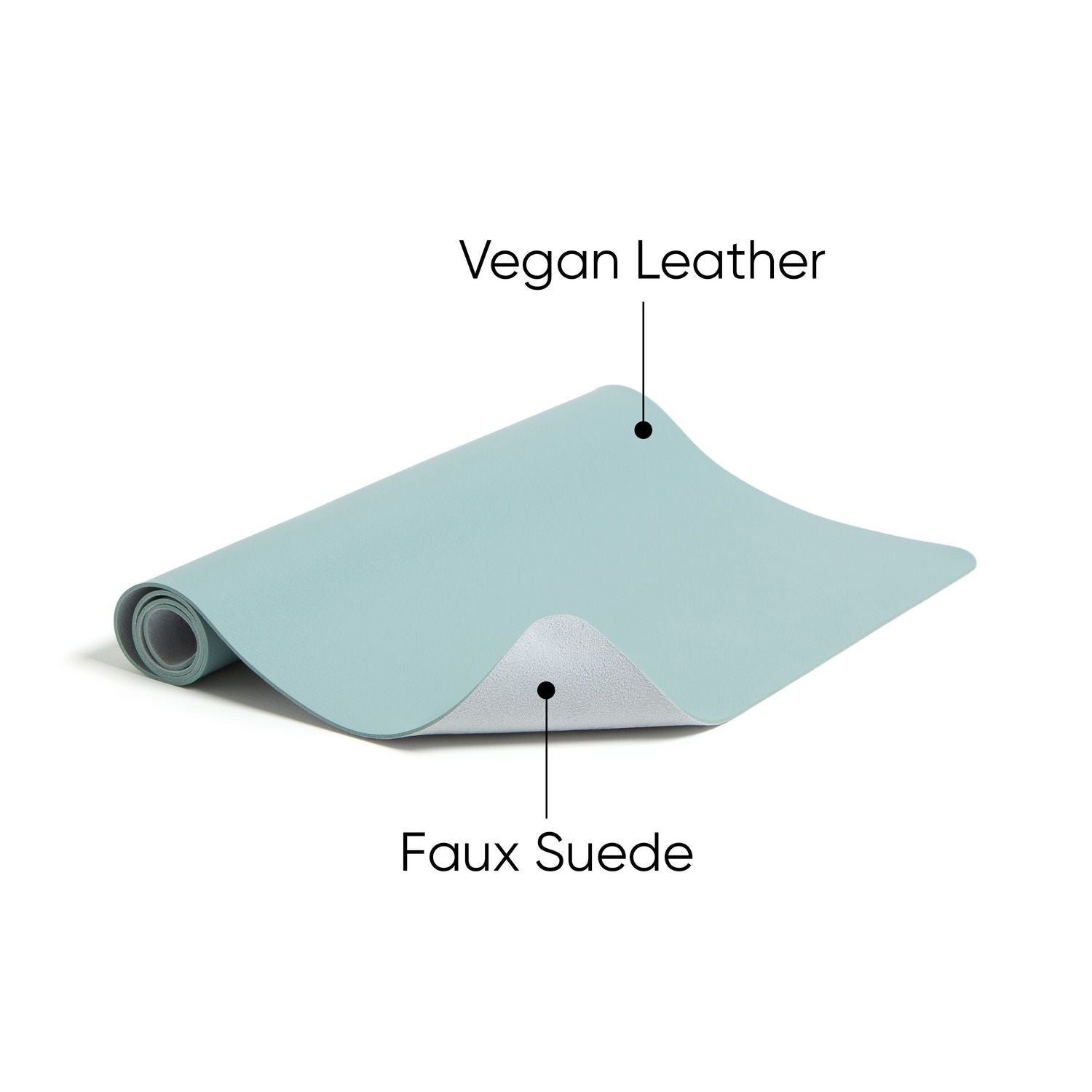 Smead™ Vegan Leather Desk Pads, 31.5" x 15.7", Light Blue