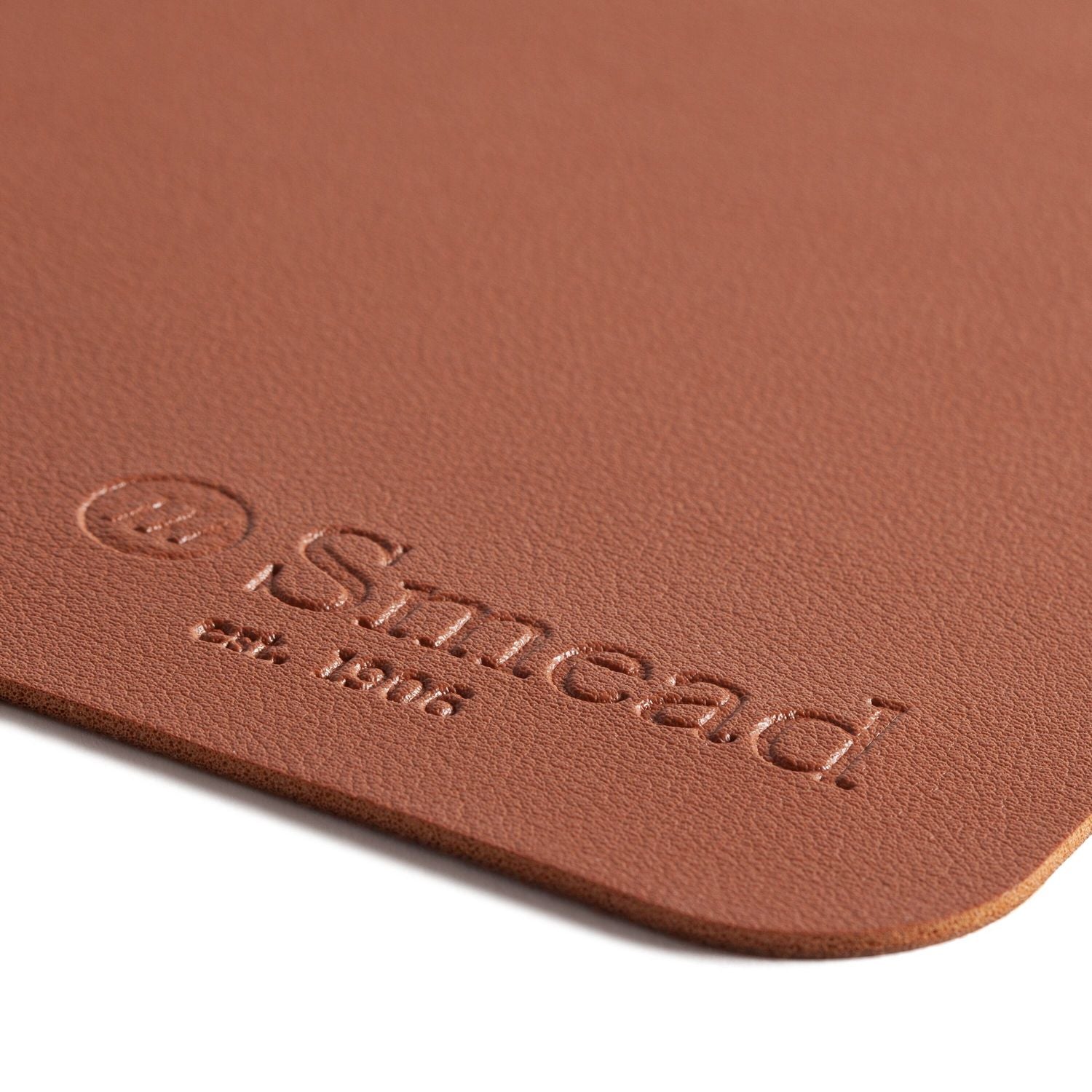 Smead™ Vegan Leather Desk Pads, 23.6" x 13.7", Brown