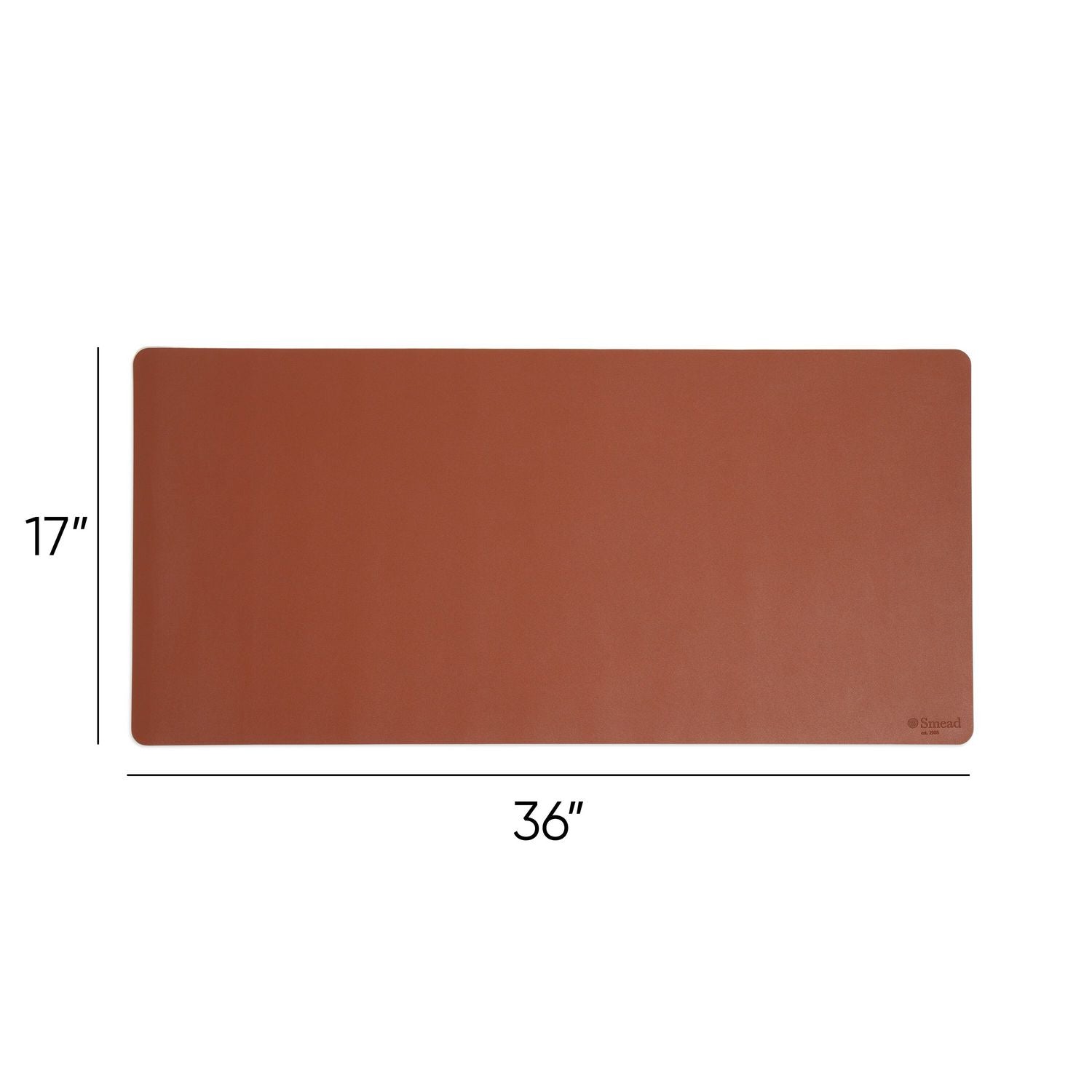 Smead™ Vegan Leather Desk Pads, 36" x 17", Brown