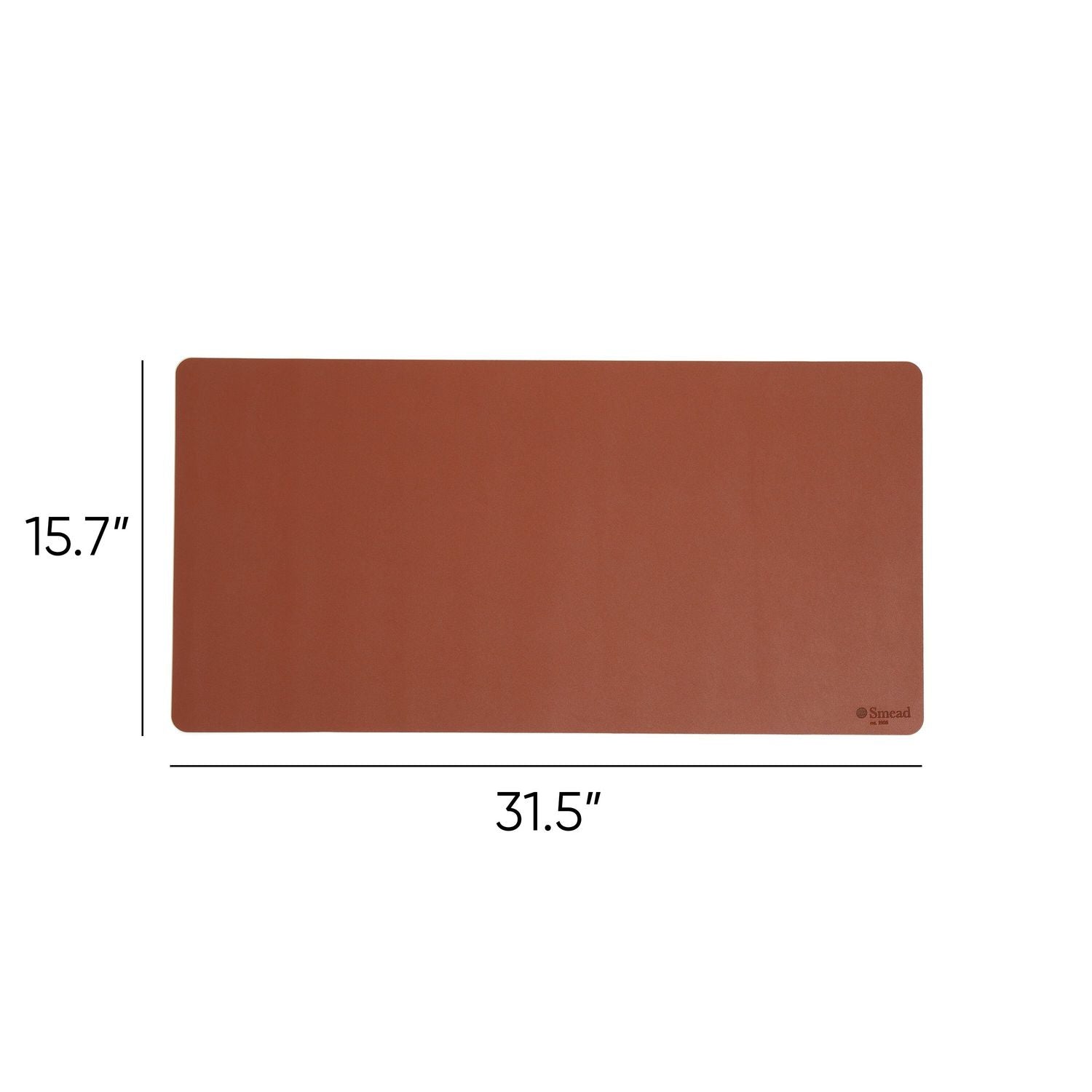 Smead™ Vegan Leather Desk Pads, 31.5" x 15.7", Brown