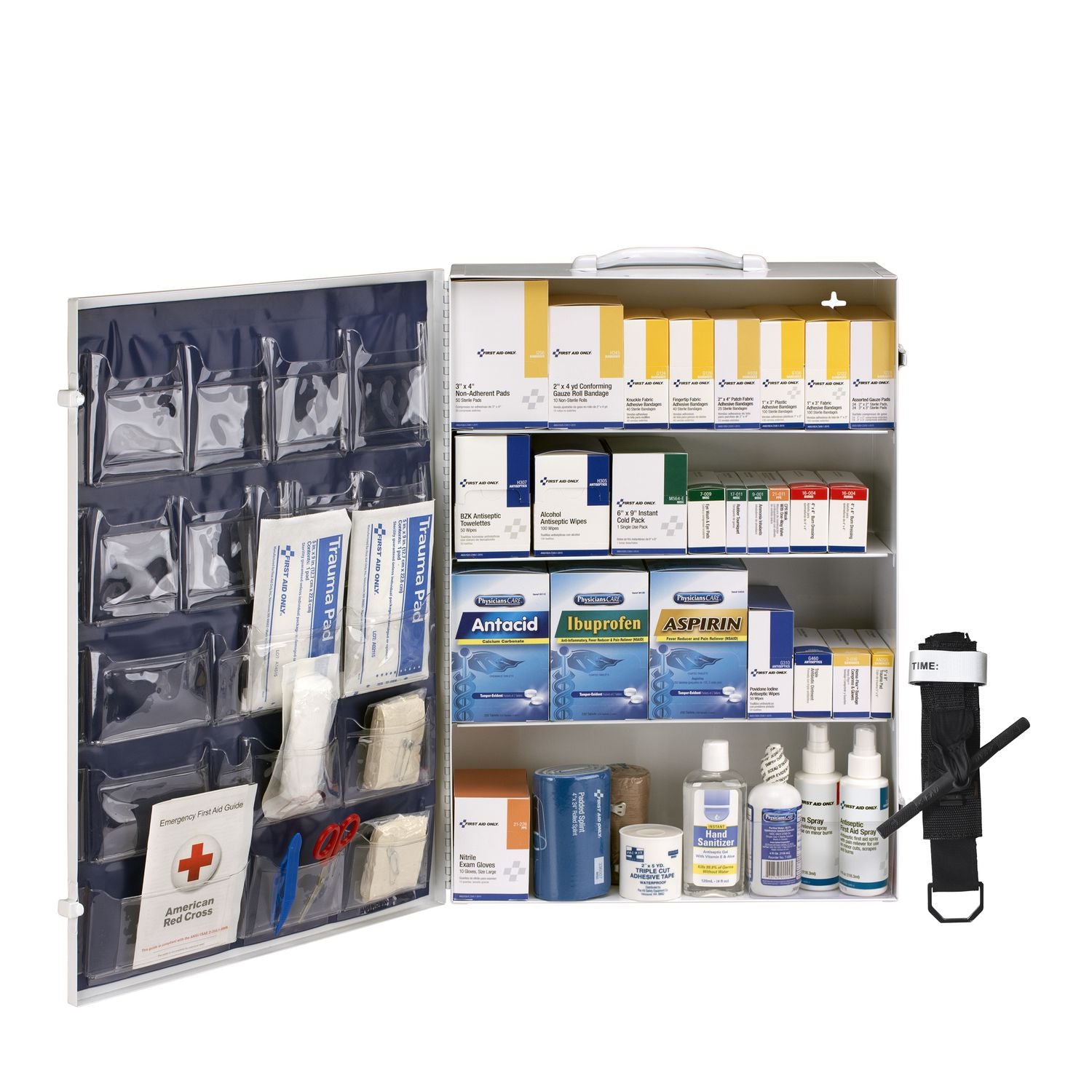 First Aid Only™ 150 Person ANSI B 4 Shelf Cabinet, 1,462 Pieces, Metal Case