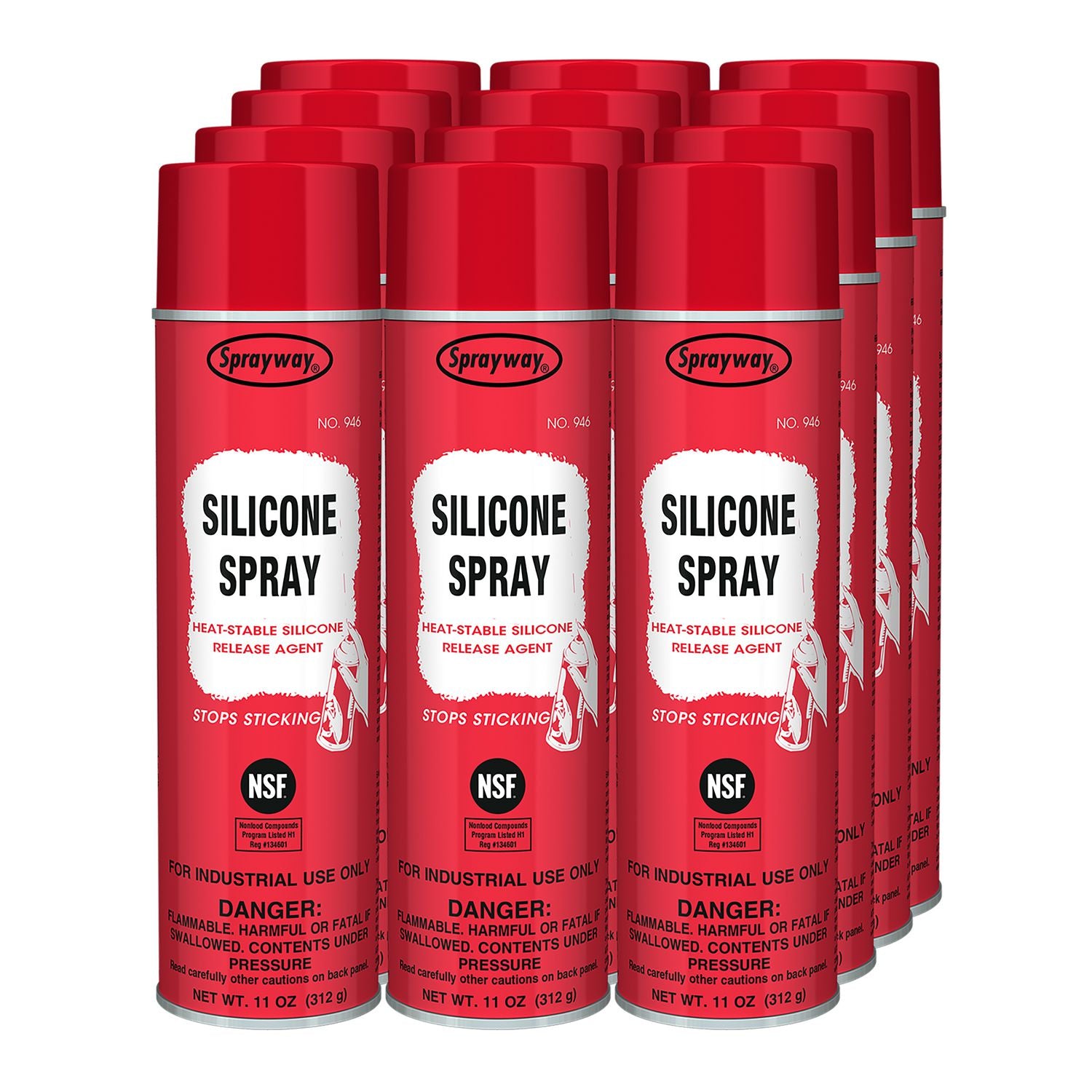 Silicone Spray, 11 oz Aerosol Spray, 12 Cans Sprayway® Flipcost