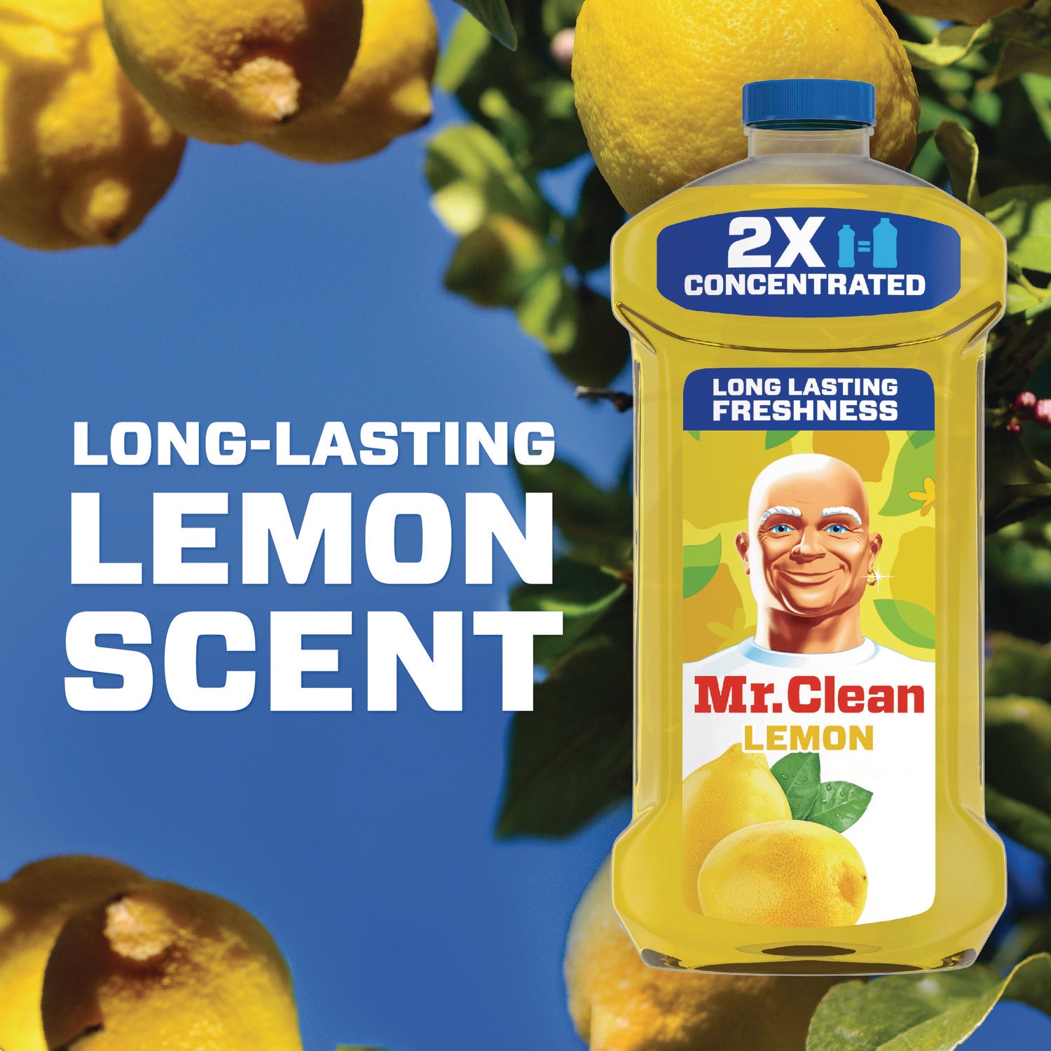 Mr. Clean® Multipurpose Cleaning Solution, Lemon, 23 oz Bottle, 9/Carton