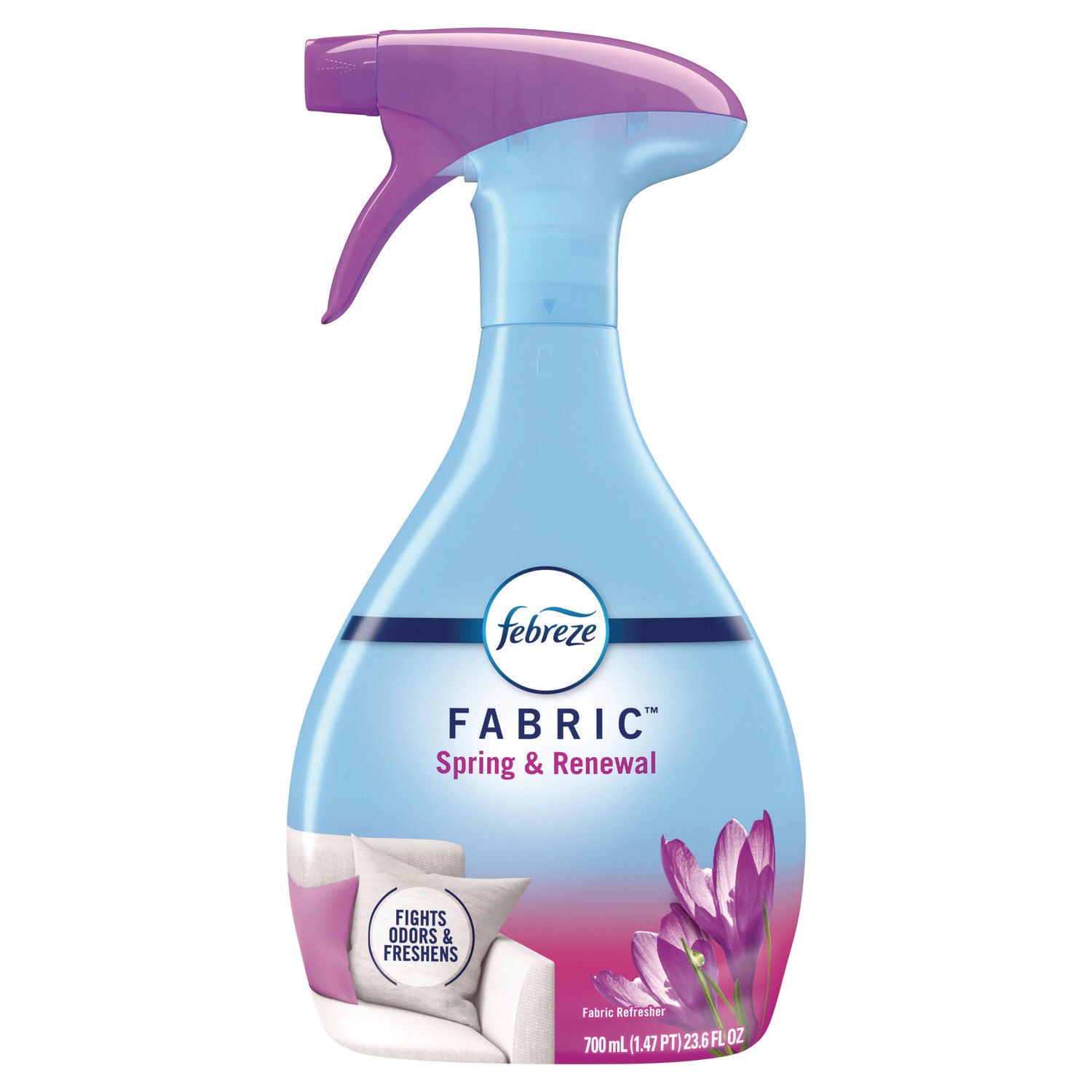 FABRIC Refresher/Odor Eliminator, Spring and Renewal, 23.6 oz Spray Bottle, 4/Carton