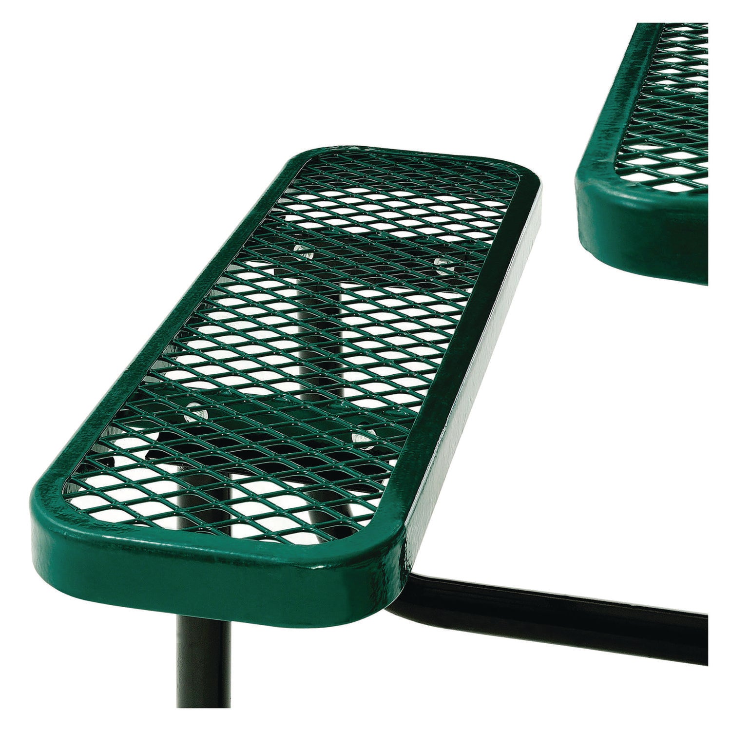 Expanded Steel Picnic Table, Square, 81 x 81 x 29.5, Green Top, Green Base/Legs Global Industrial® Flipcost