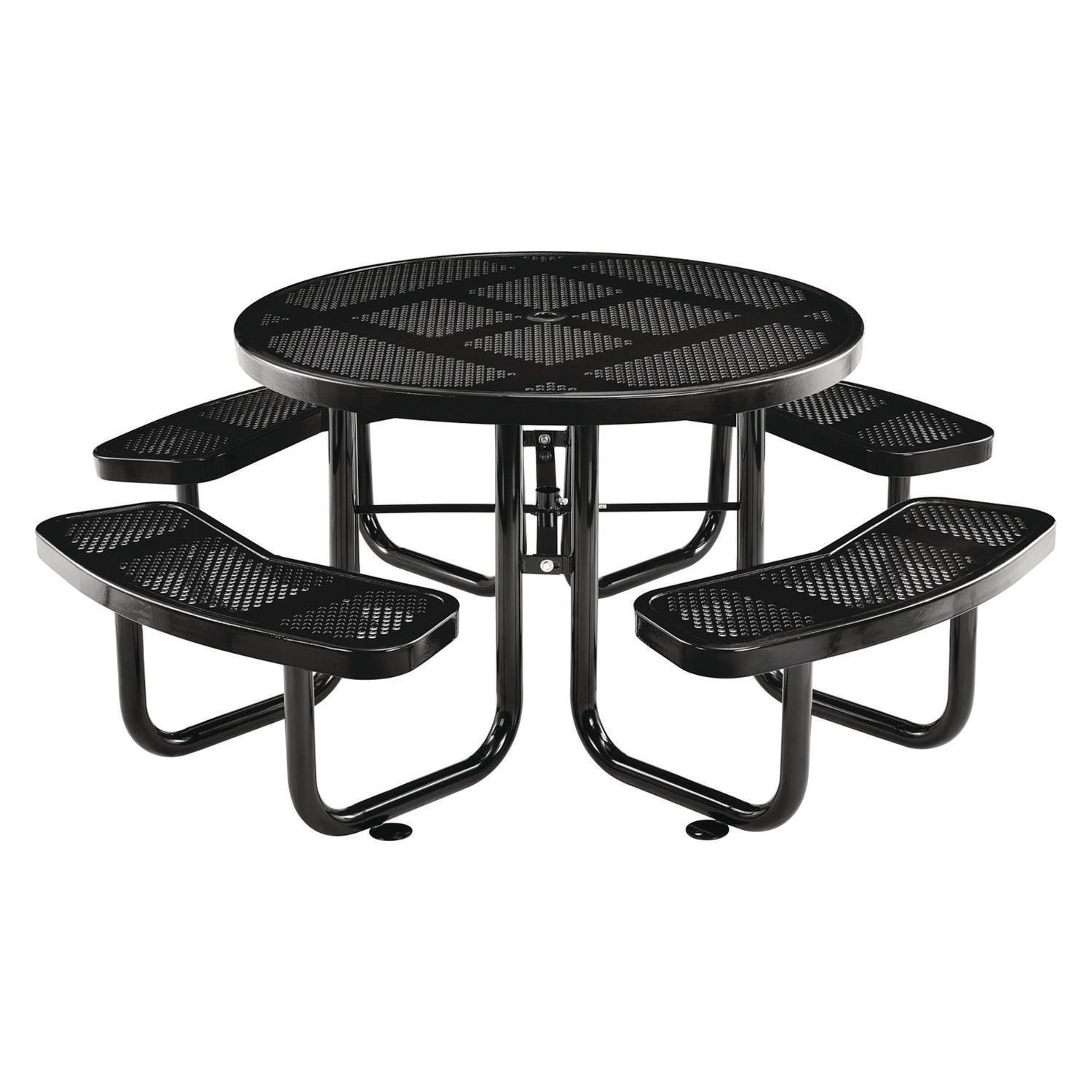 Perforated Steel Picnic Table, Round, 46