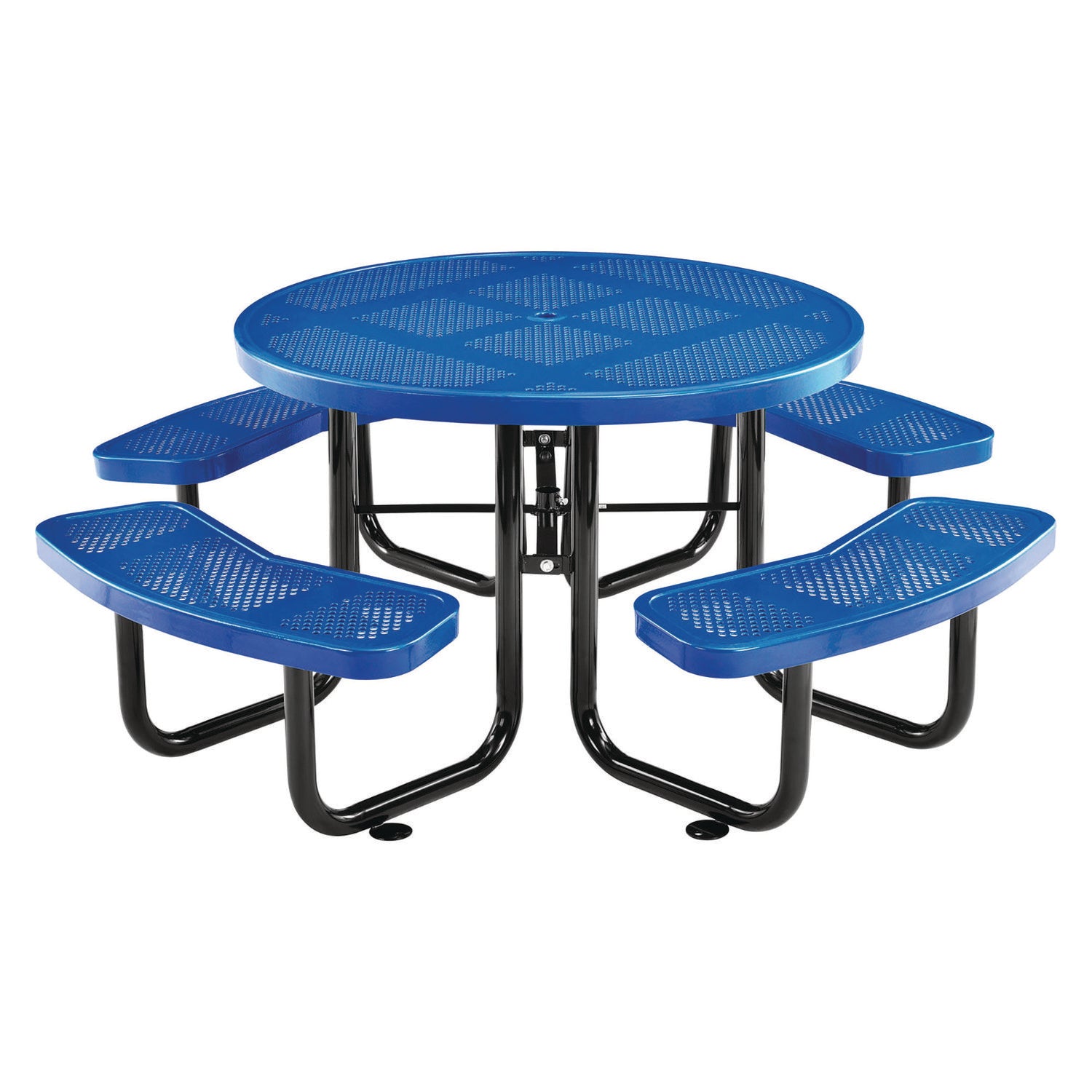 Perforated Steel Picnic Table, Round, 46