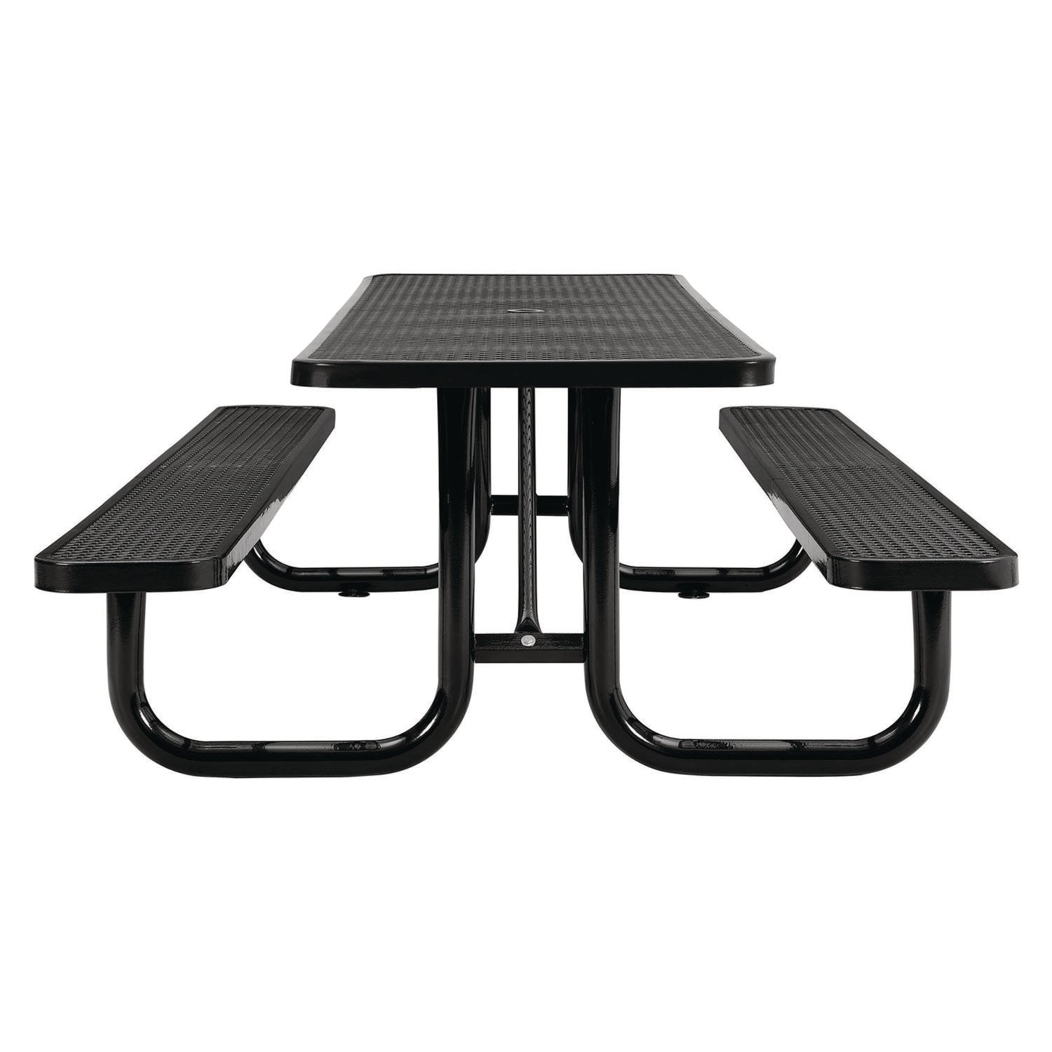 Expanded Steel Picnic Table, Rectangular, 96 x 62 x 29.5, Black Top, Black Base/Legs Global Industrial® Flipcost