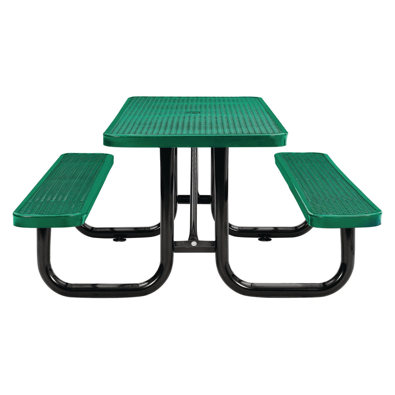 Expanded Steel Picnic Table, Rectangular, 72 x 62 x 29.5, Green Top, Green Base/Legs Global Industrial® Flipcost