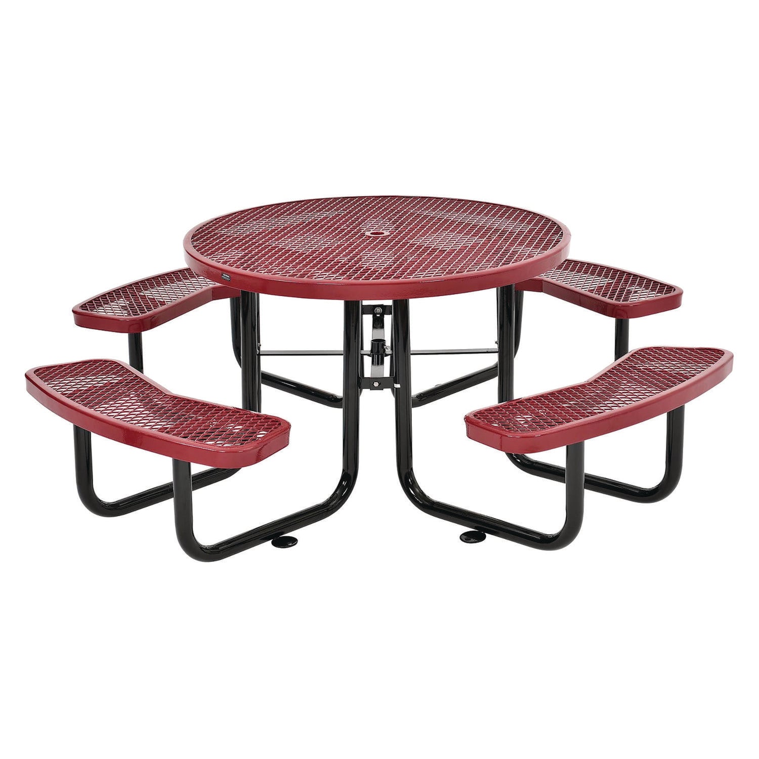 Expanded Steel Picnic Table, Round, 46