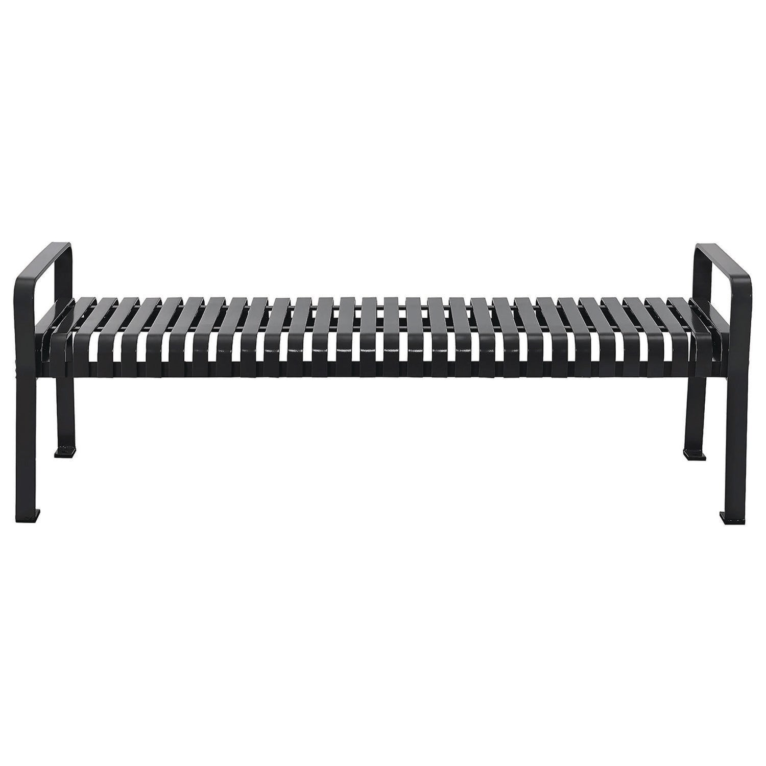 Steel Slat Flat Bench, 70 x 24 x 24.25, Black Global Industrial® Flipcost