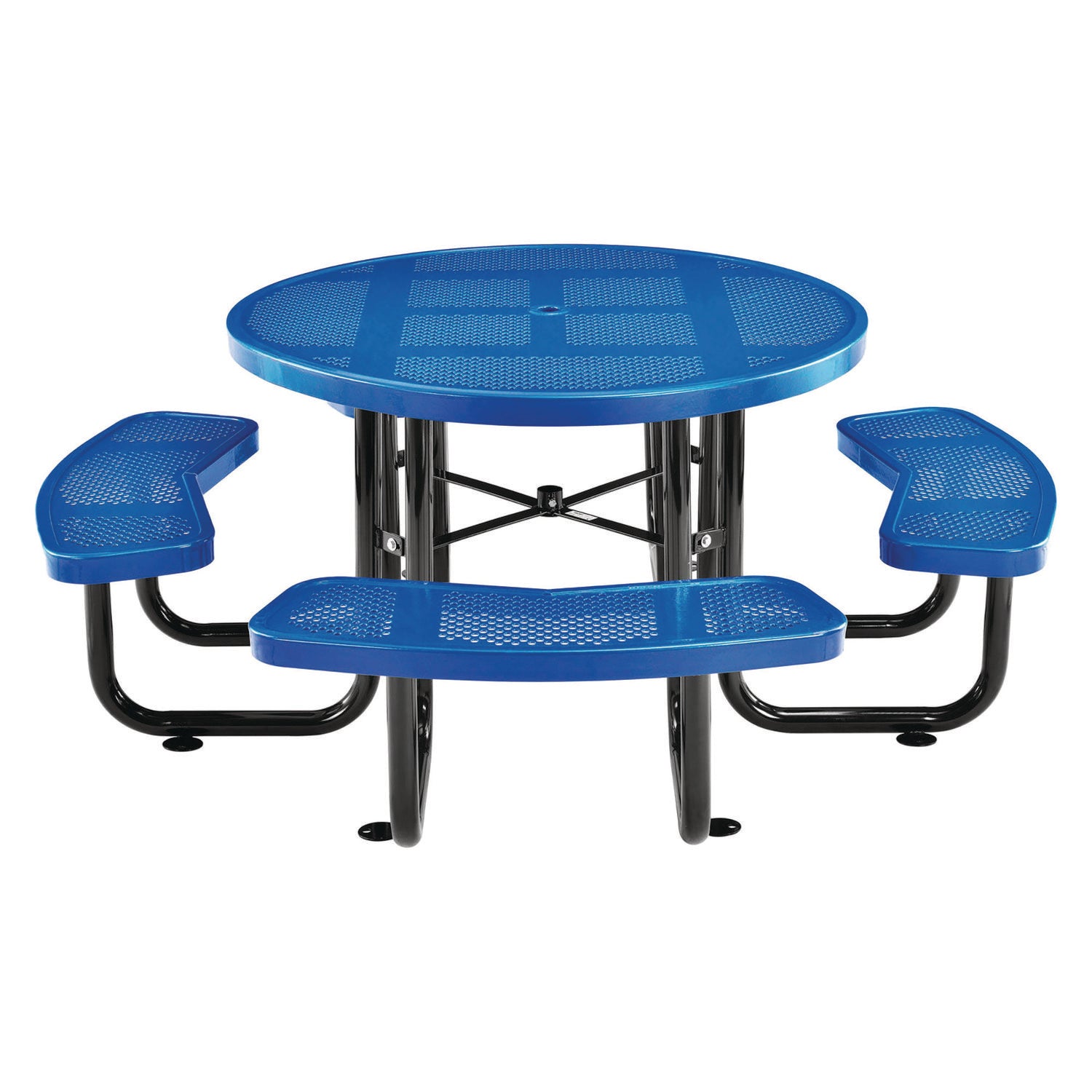 Perforated Steel Picnic Table, Round, 46