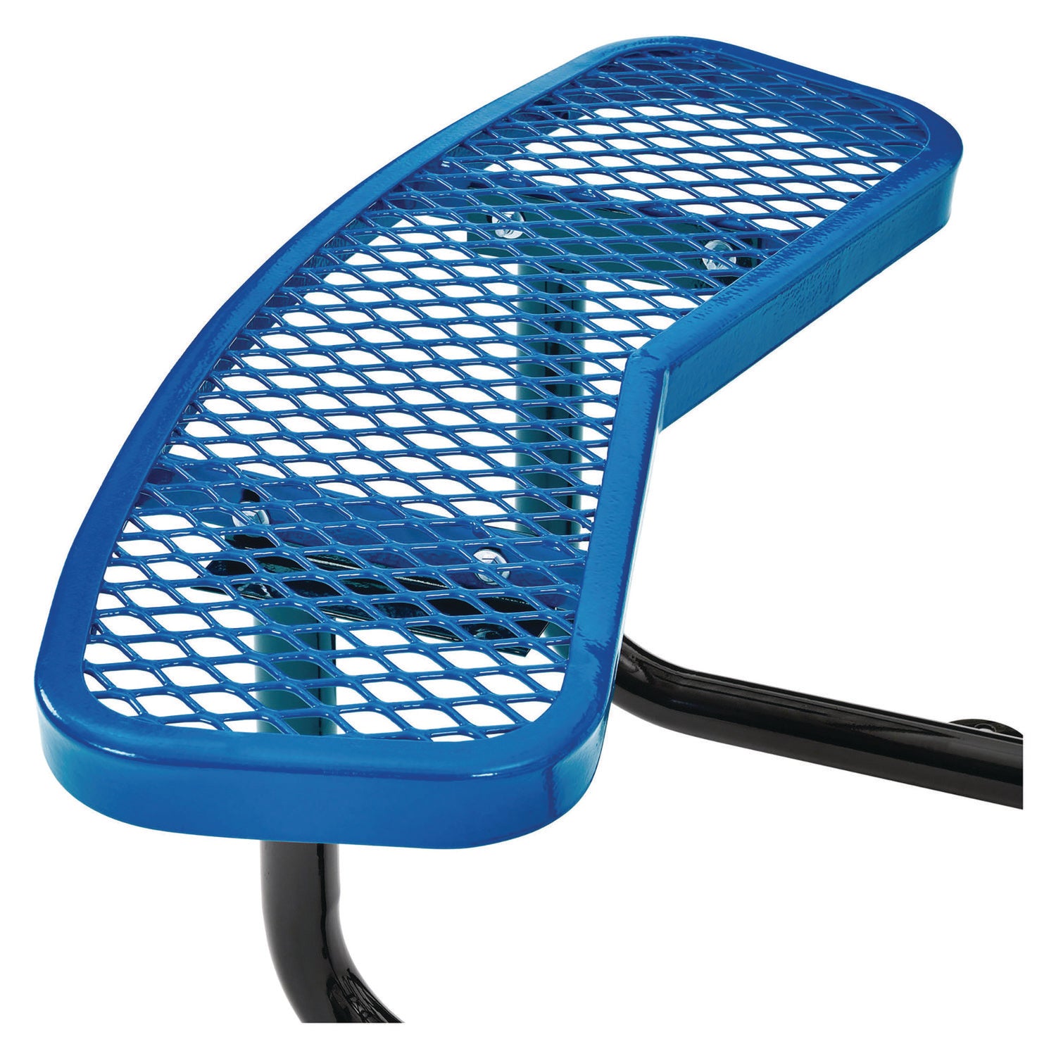 Expanded Steel Picnic Table, Round, 46" Dia x 29.5"h, Blue Top, Blue Base/Legs Global Industrial® Flipcost