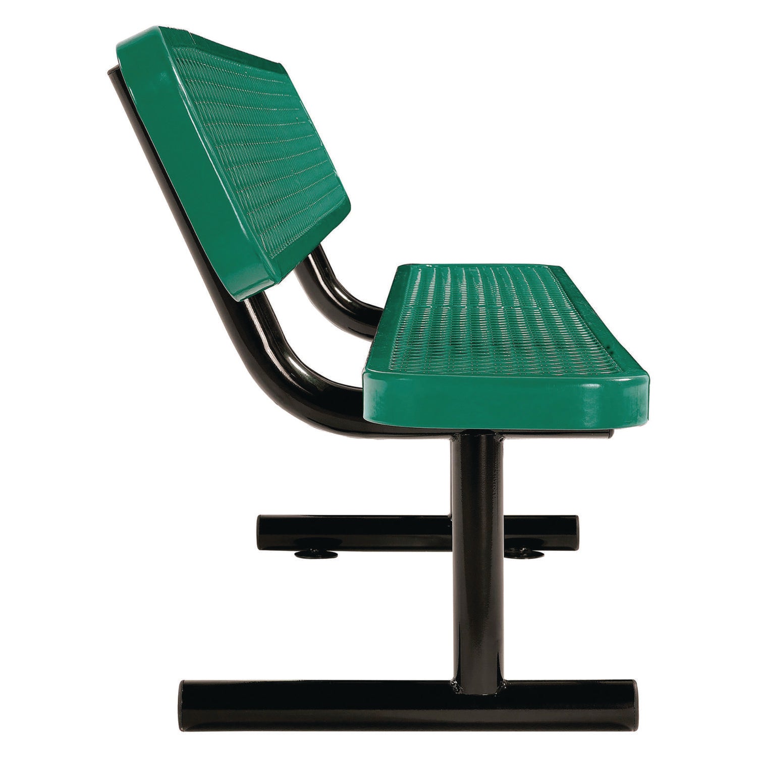 Expanded Steel Bench With Back, 72 x 24 x 33, Green Global Industrial® Flipcost