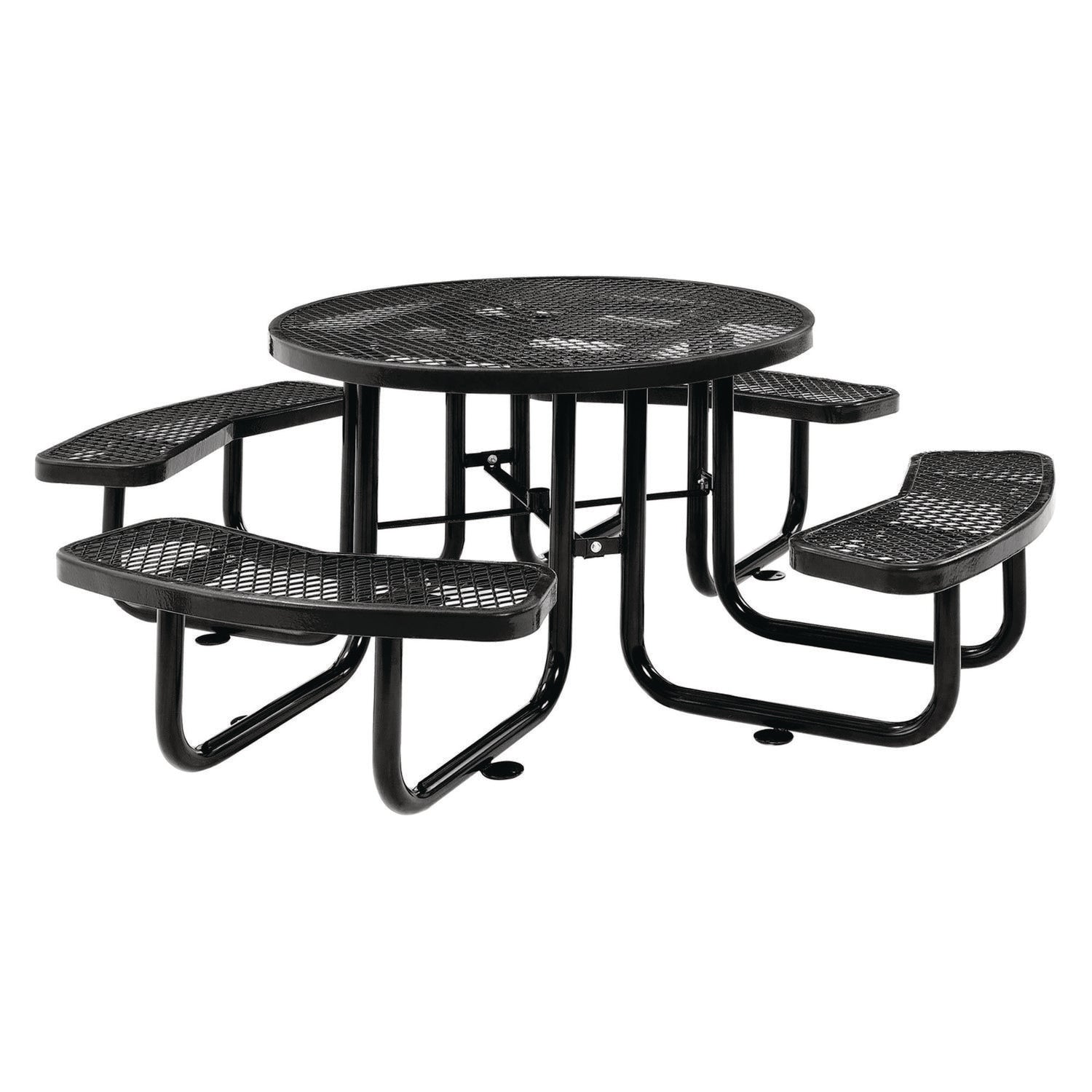 Expanded Steel Picnic Table, Round, 46