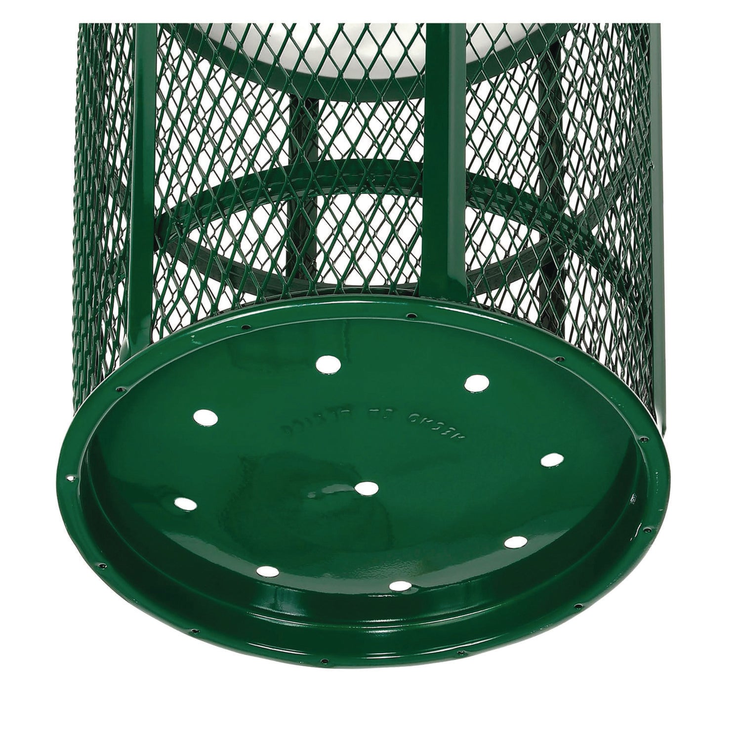 Steel Mesh Corrosion Resistant Trash Can, 48 gal, Green Global Industrial® Flipcost