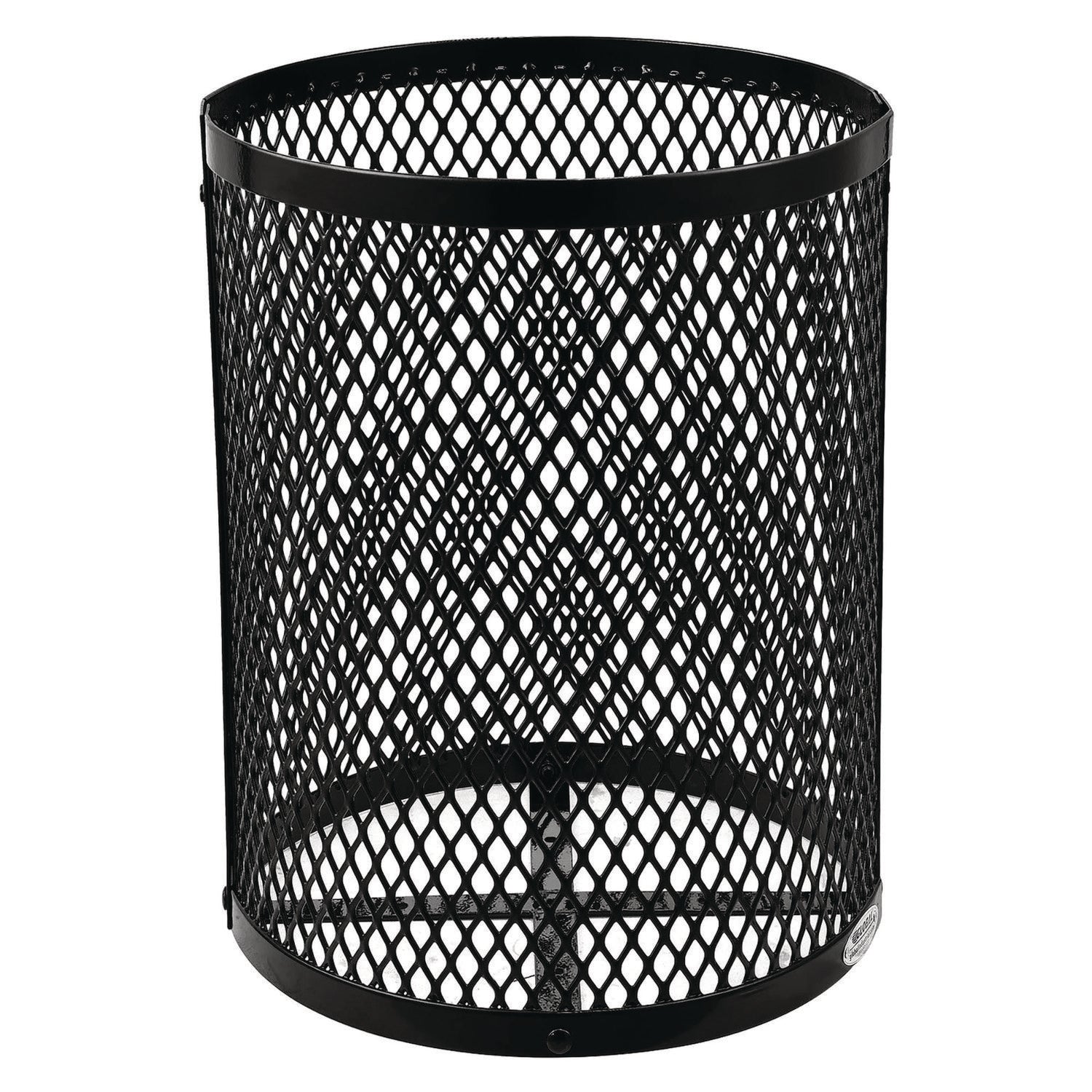 Outdoor Diamond Steel Trash Can, 36 gal, Black Global Industrial® Flipcost