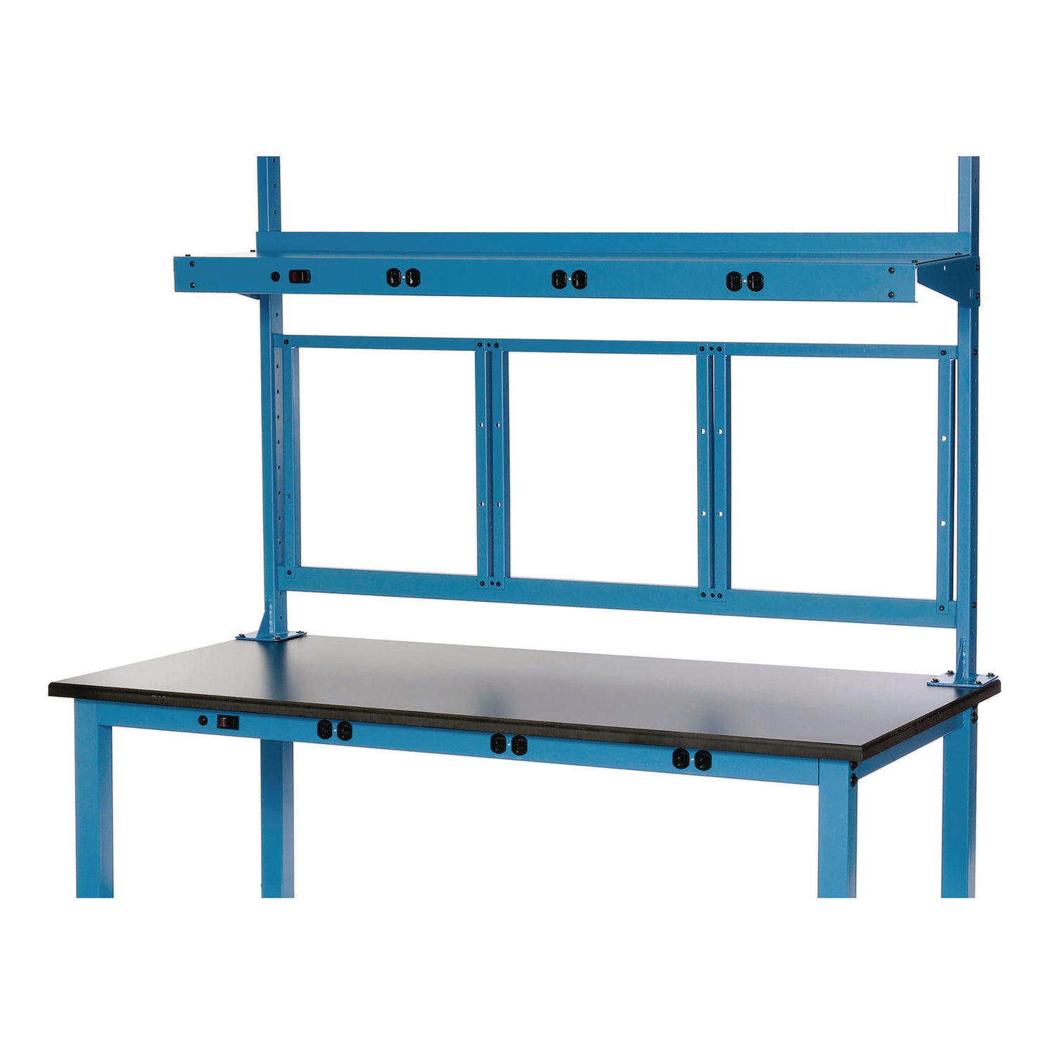 Panel Mounting Rail, For Use with Global Industrial 60" Wide Workbenches, 125 lb Weight Capacity