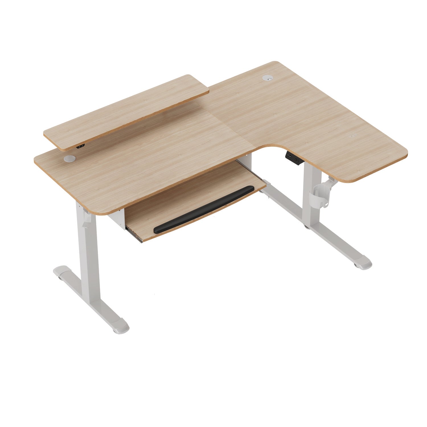 Eureka Ergonomic® L-Shaped Standing Desk with Keyboard Tray, Right Desk, 61.25