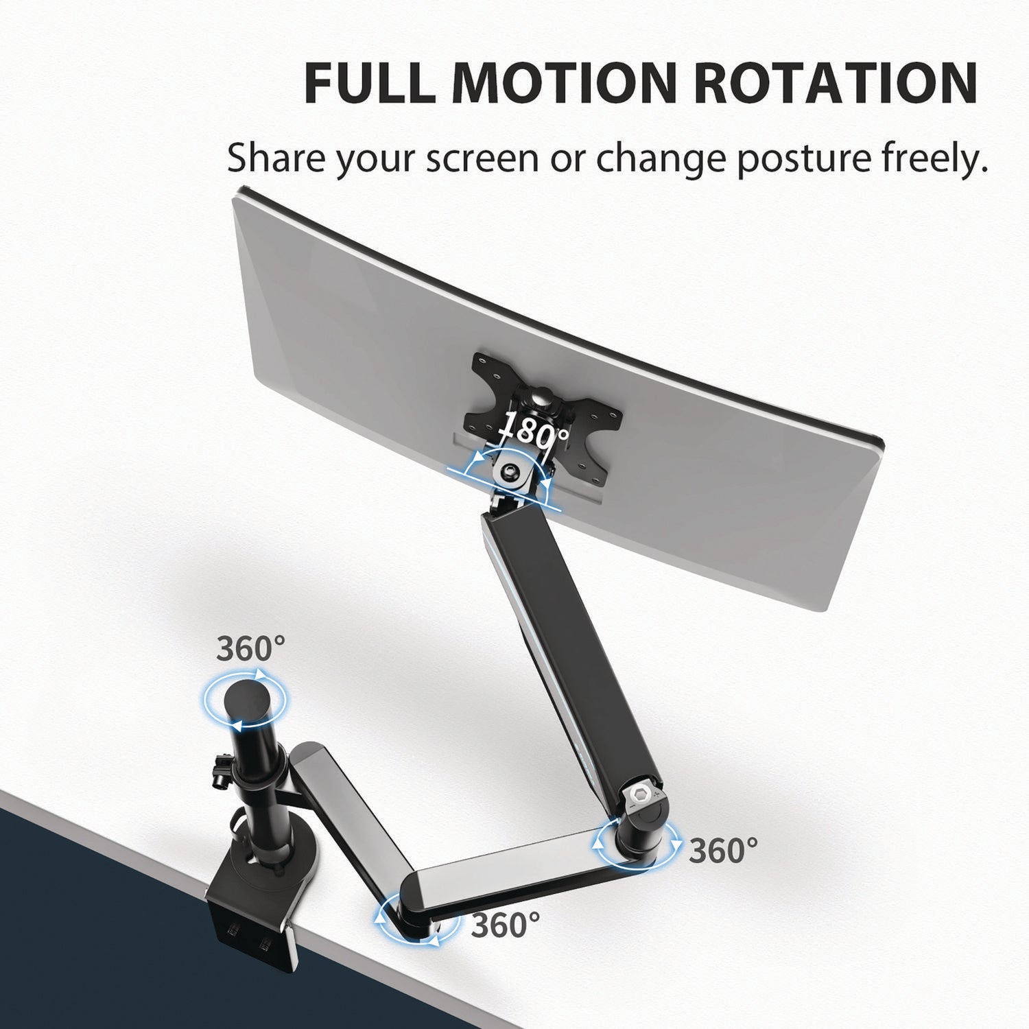 Eureka Ergonomic® Single Monitor Arm, For 32