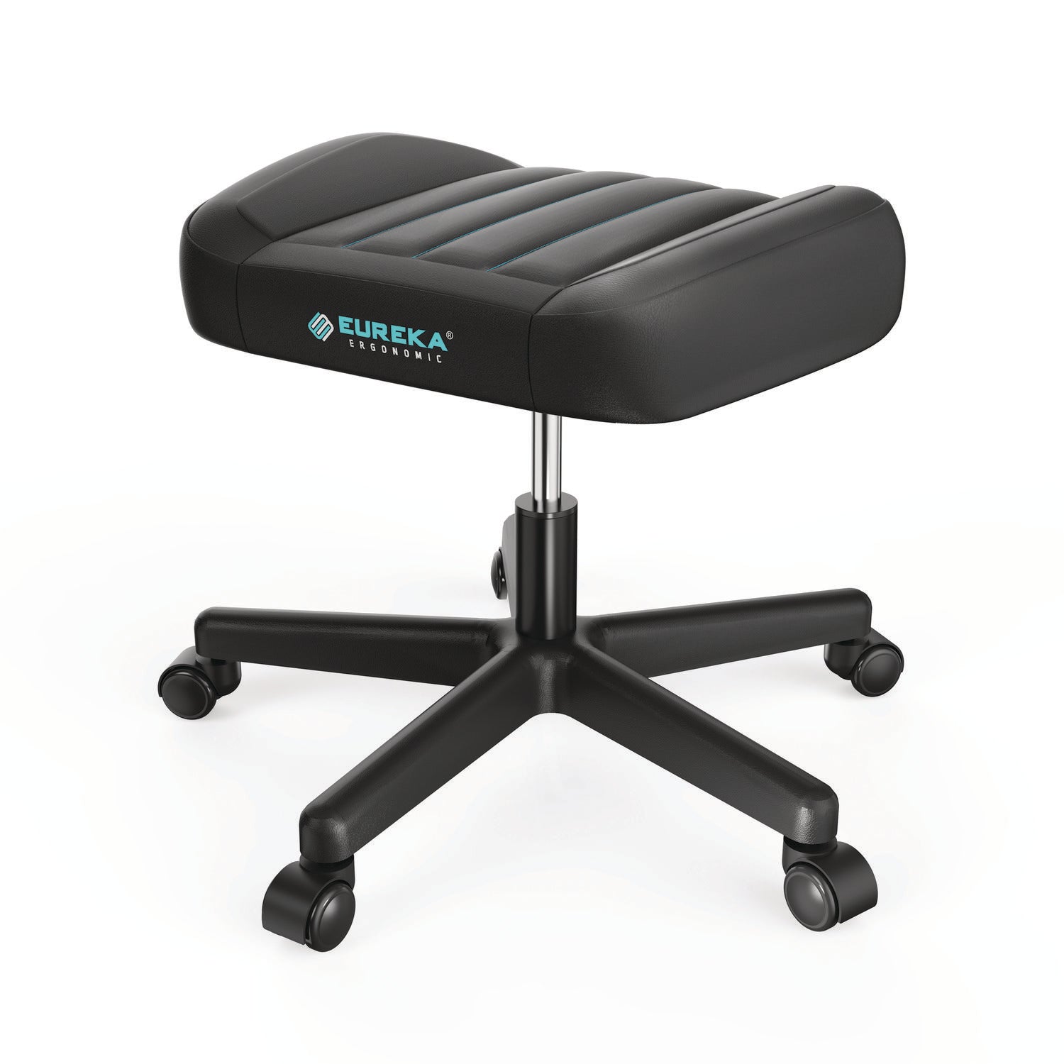 Eureka Ergonomic® Footstool with Wheels, 19.25 x 17.38 x 14.63 to 17.75, Black