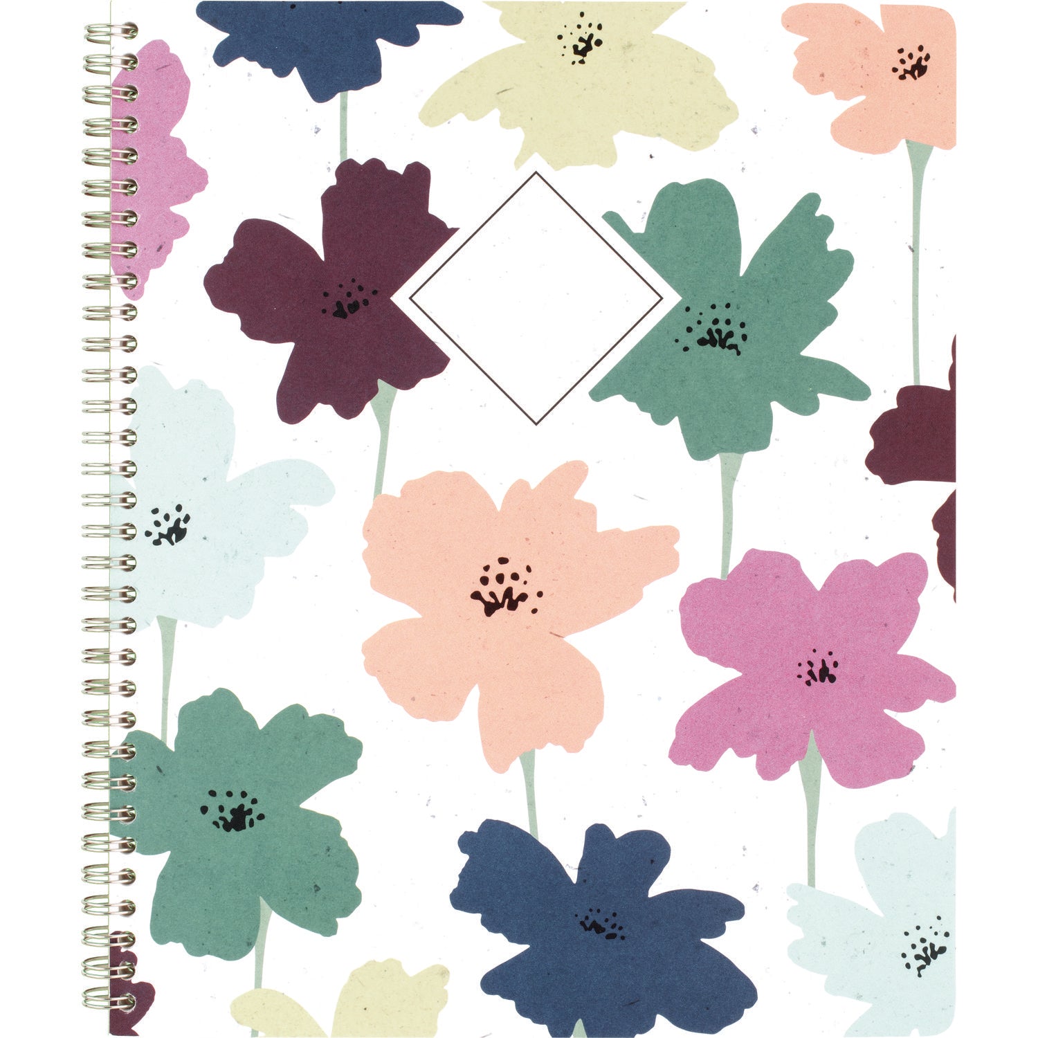 GreenPath Academic Year Weekly/Monthly Planner, Floral Artwork, 11" x 9.38", Multicolor Cover, 12-Month: July 2024-June 2025