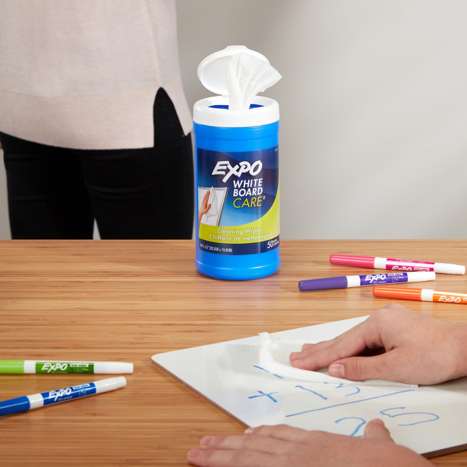 Dry-Erase Board-Cleaning Wet Wipes, 6 x 9, 50/Container EXPO® Flipcost