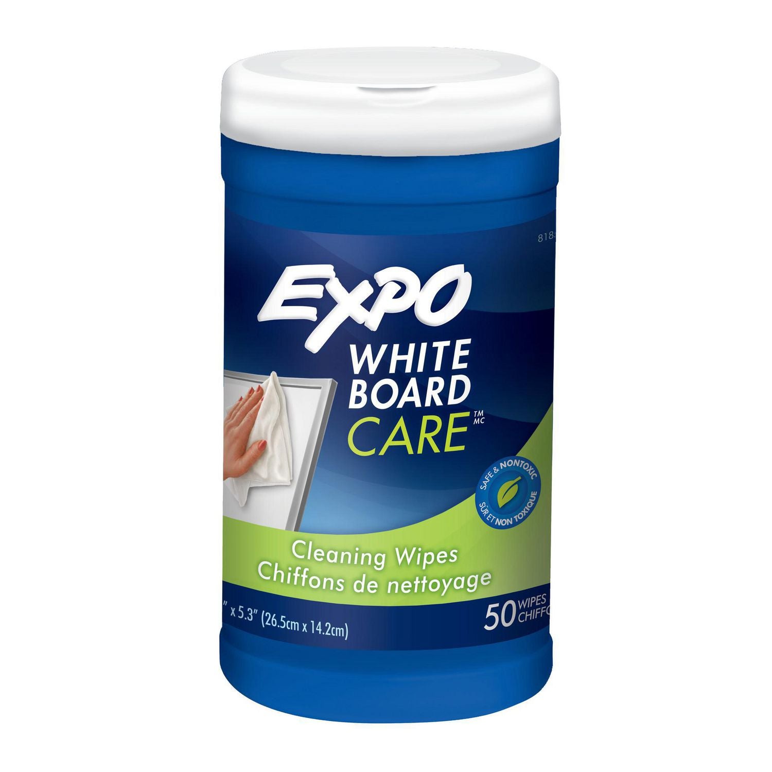 EXPO® Dry-Erase Board-Cleaning Wet Wipes, 6 x 9, 50/Container, 6/Carton