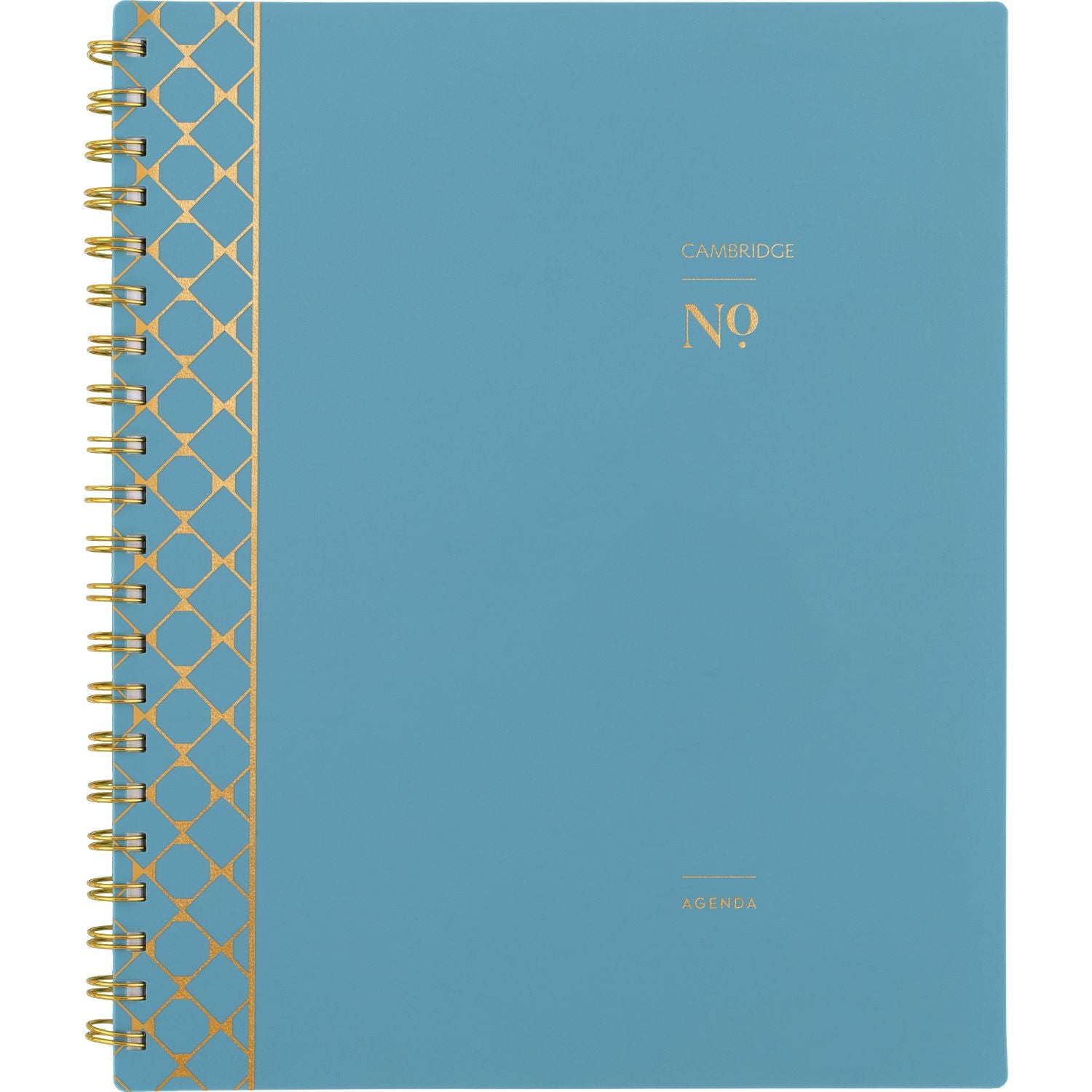 Workstyle Weekly/Monthly Planner, Geometric Artwork, 11 x 9.38, Blue/Gold Cover, 12-Month (Jan to Dec): 2025