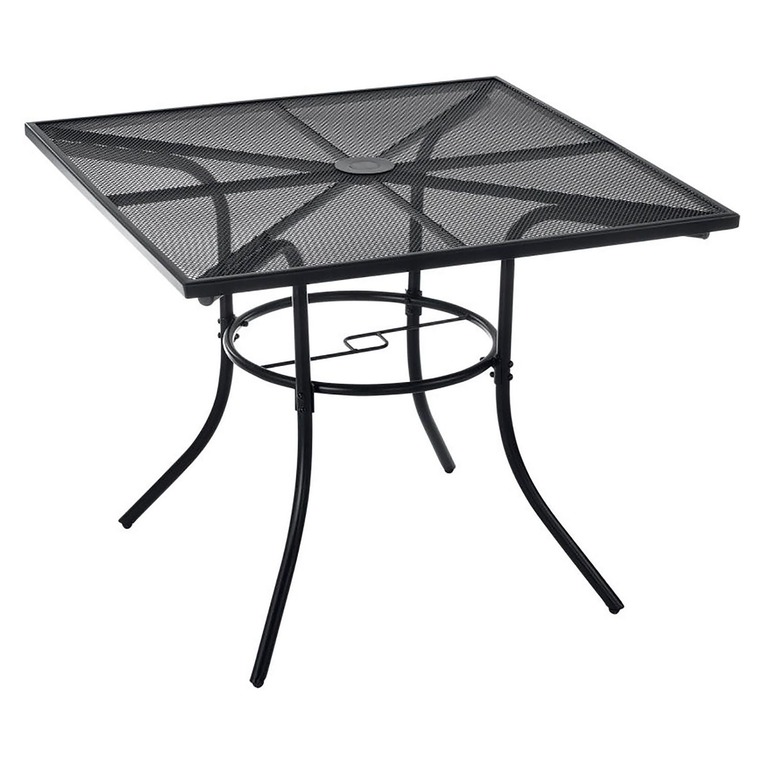 Interion Mesh Cafe Table and Chair Sets, Square, 48 x 48 x 29, Black Top, Black Base/Legs Global Industrial® Flipcost