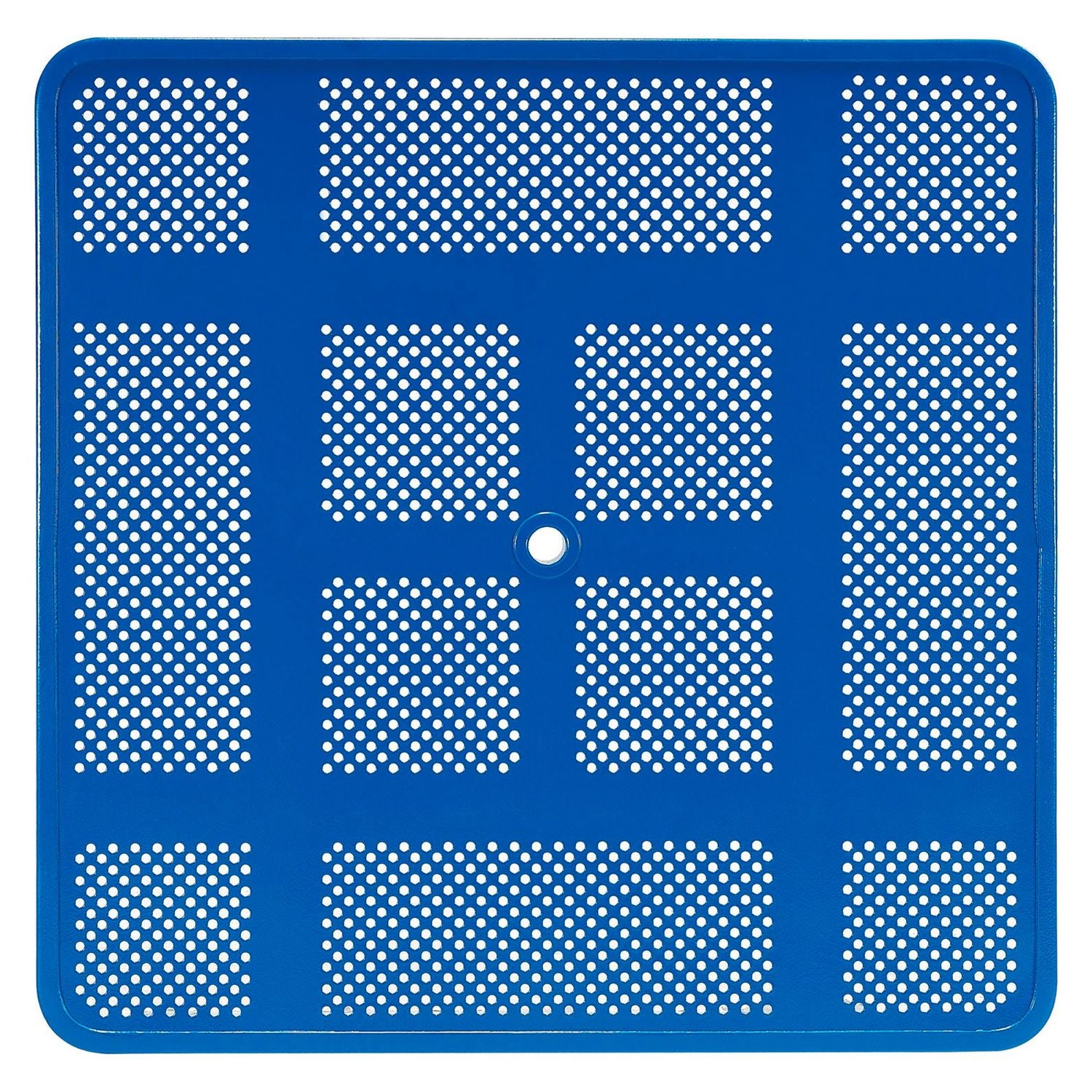 Perforated Steel Picnic Table, Square, 81 x 81 x 29.5, Blue Top, Blue Base/Legs Global Industrial® Flipcost