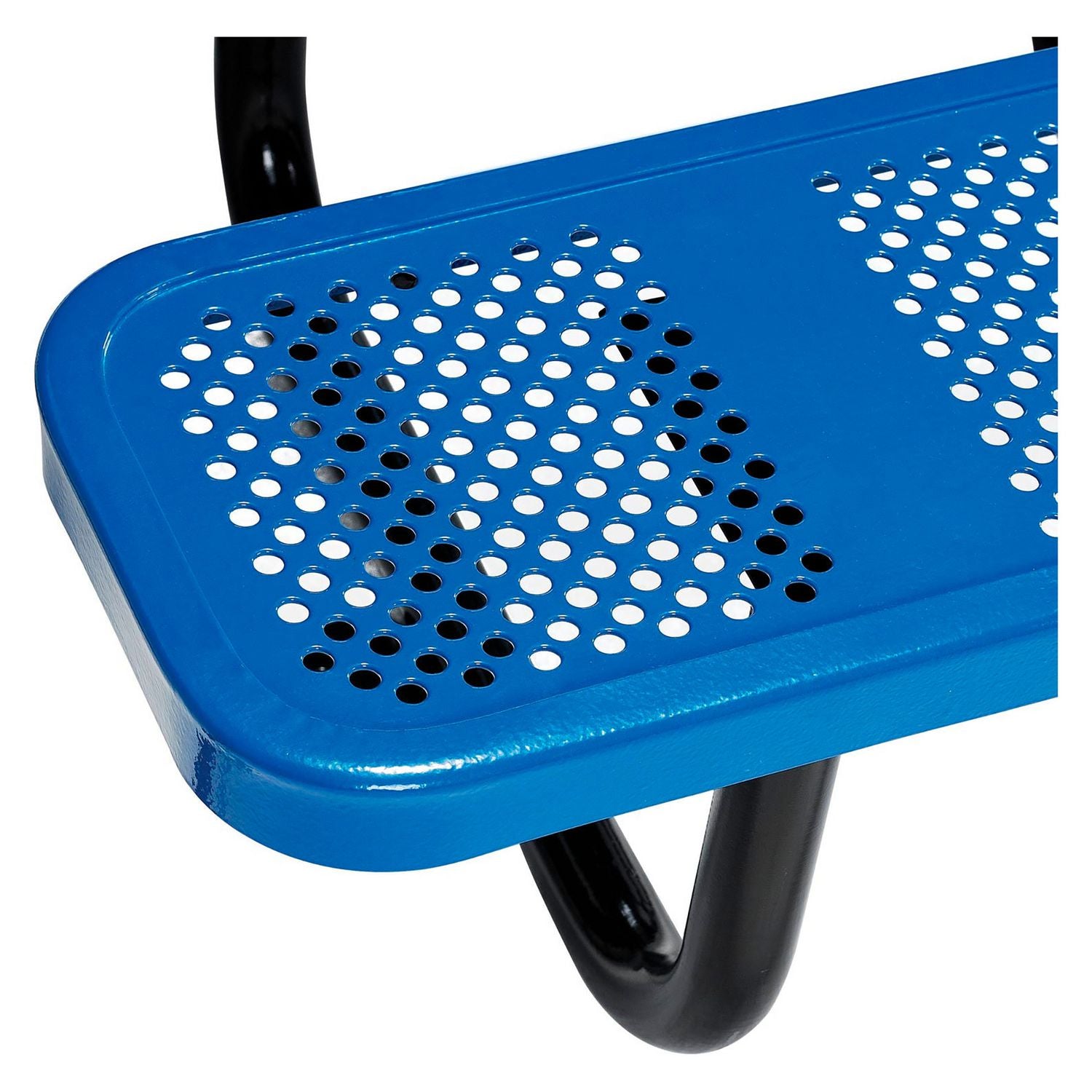 Perforated Steel Picnic Table, Square, 81 x 81 x 29.5, Blue Top, Blue Base/Legs Global Industrial® Flipcost