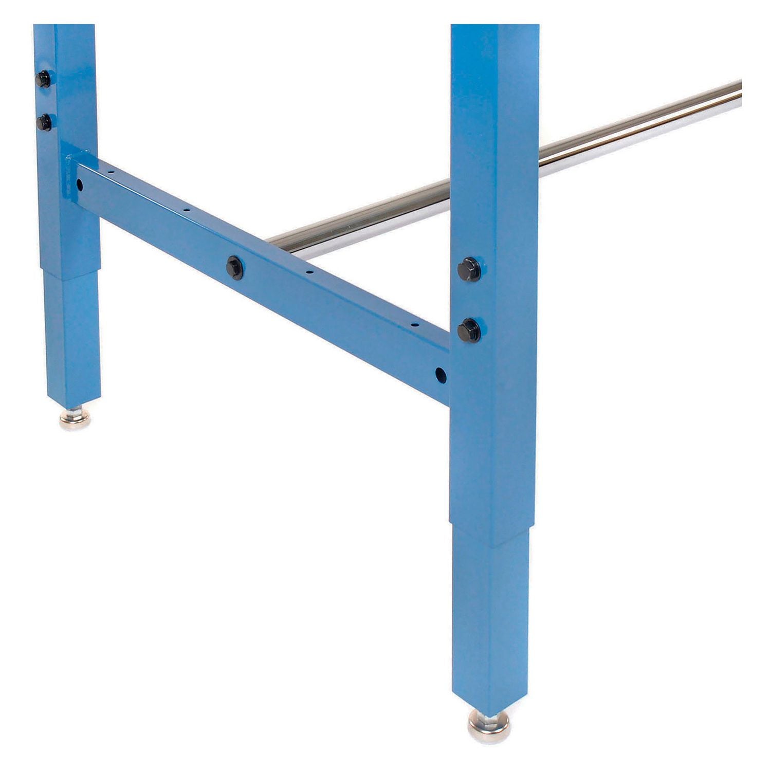 Adjustable Height Heavy Duty Workbenches, 5,000 lbs, 72 x 30 x 31.63 to 43.63, White/Blue Global Industrial® Flipcost