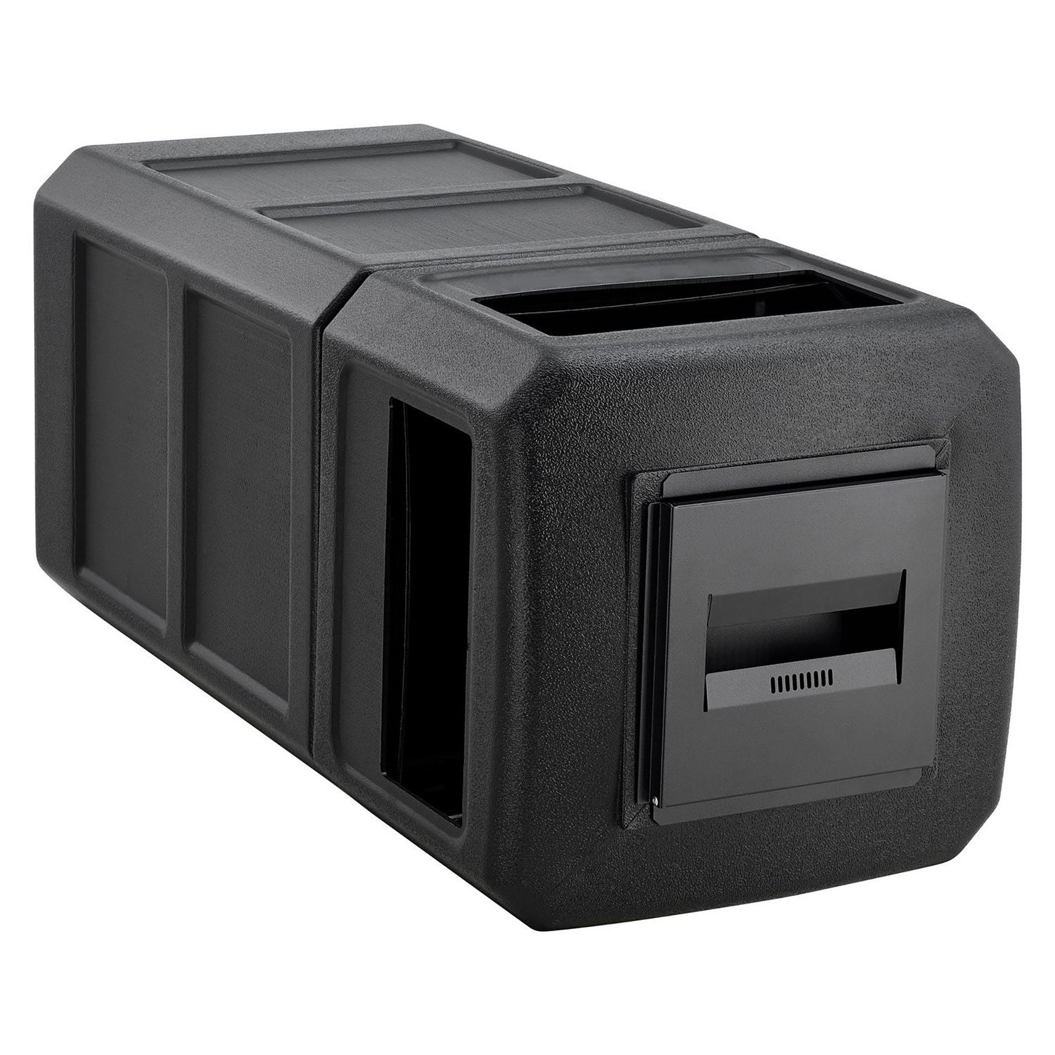 Square Plastic Waste Receptacle, Ashtray Lid with Open Sides, 42 gal, Black Global Industrial® Flipcost