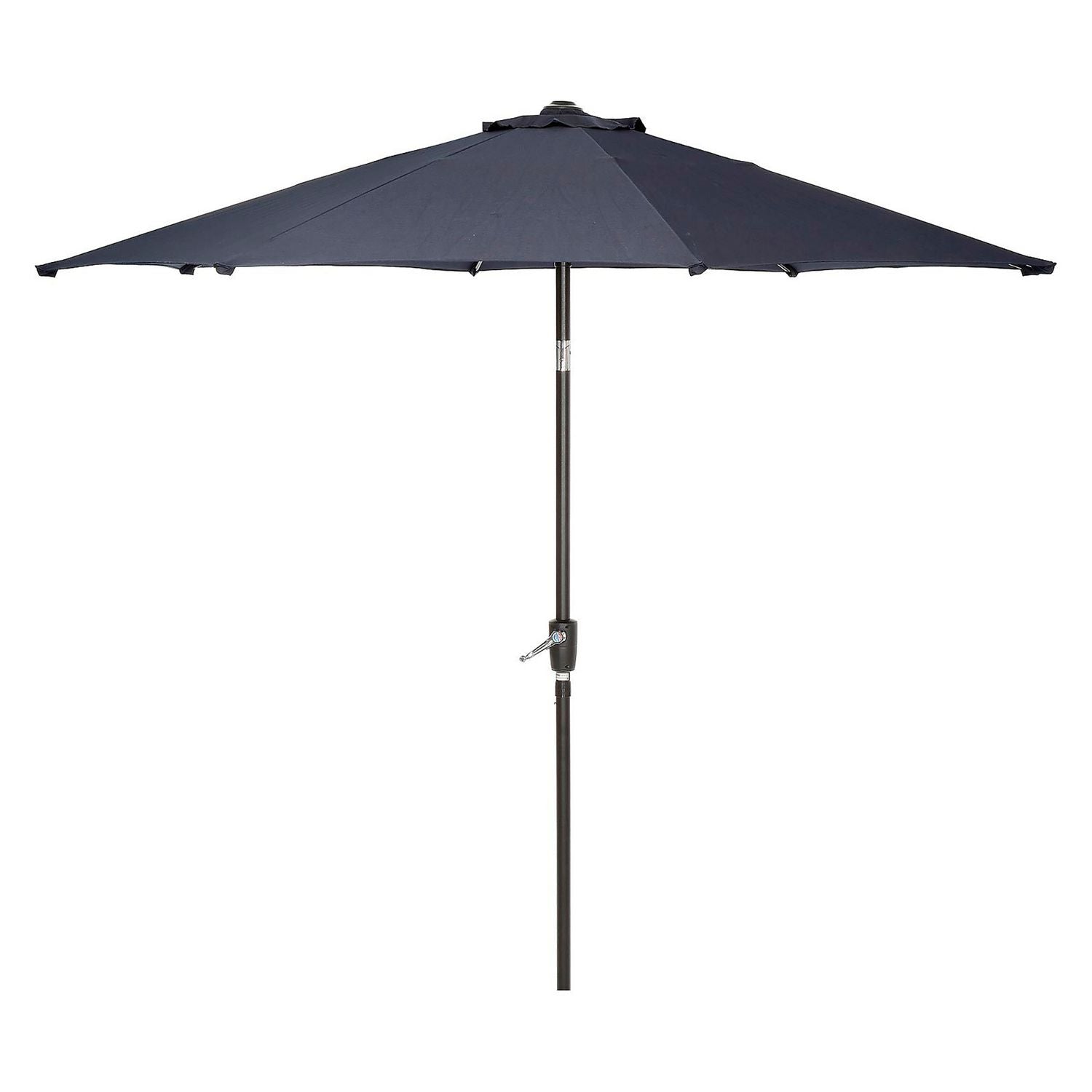 Outdoor Umbrella with Tilt Mechanism, 102" Span, 94" Long, Navy Blue Canopy, Black Handle Global Industrial® Flipcost