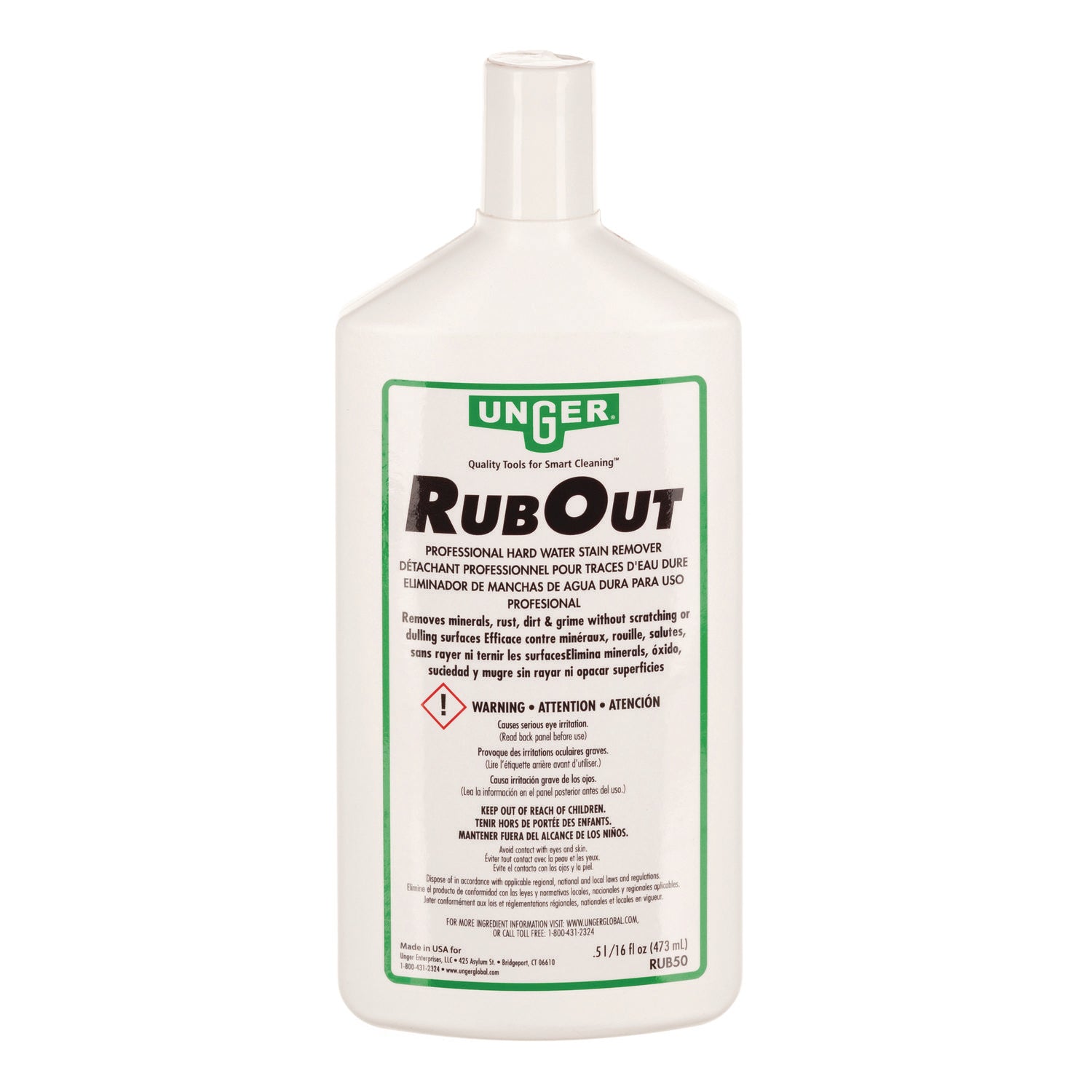 RubOut Glass Cleaner, 16 oz Bottle