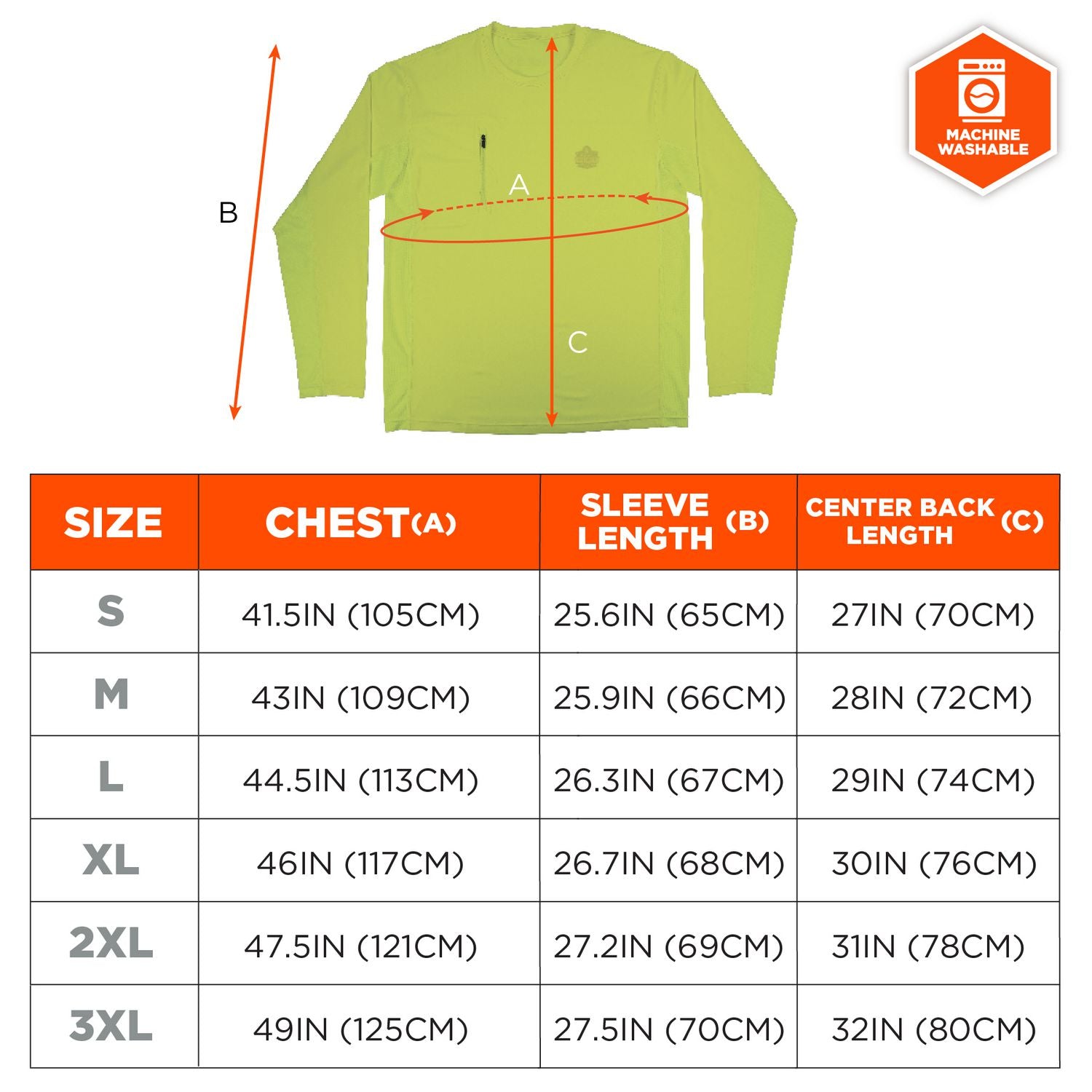 Ergodyne® Chill-Its 6689 Cooling Long Sleeve Sun Shirt with UV Protection, Medium, Lime