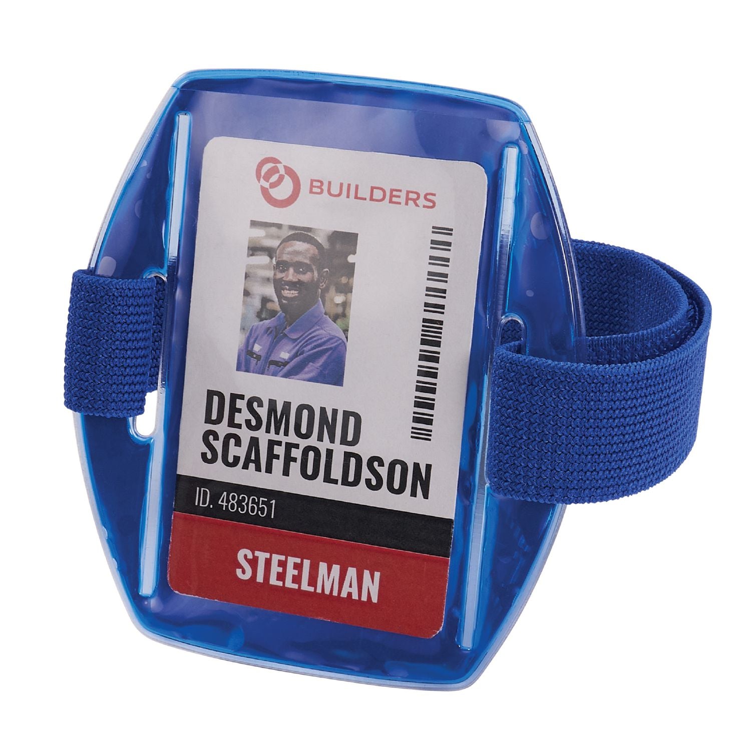 Ergodyne® Squids 3386 Arm Band ID/Badge Holder, Vertical, Blue 3.75 x 4.25 Holder, 2.5 x 4 Insert